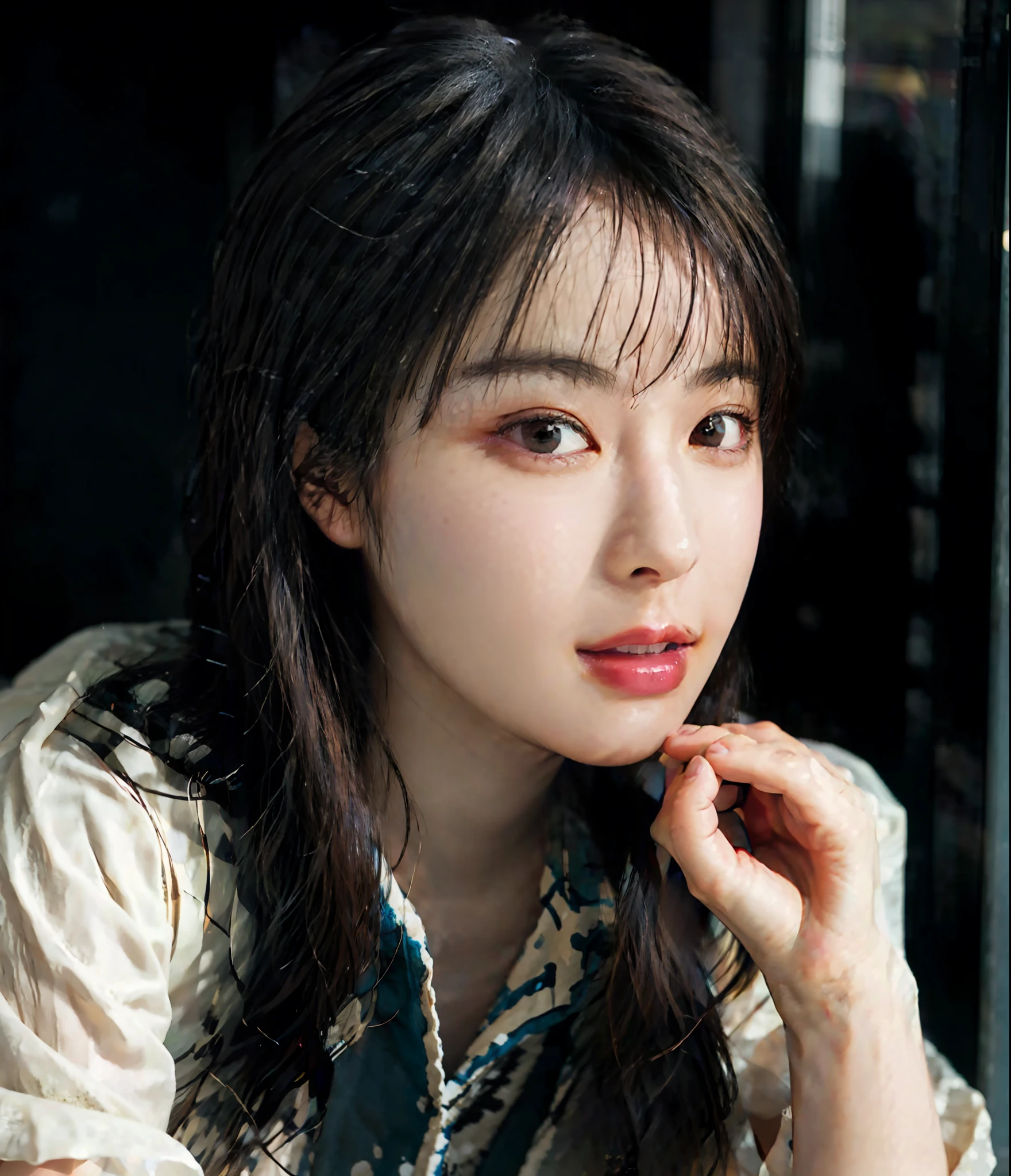 1girl,Sweet girl, princes,college uniform, Natural, Elegant,Cute,(perfect big eyes:1.2),black long hair,Perfect nose, small chest, holding flowers,extreme hand details,cute,(at the night market),RAW,16k,(masterpiece:1.5), best quality, intricate details,ultra highres,extremely detailed, wallpaper,Unreal 5 Engine ,ray tracing,Artstation extreme artistic detail,dynamic lighting,extremely detailed,(photorealistic:1.5),sharpen,depth of field, complex 3d render ultra detailed,octane render,Completed facial features,