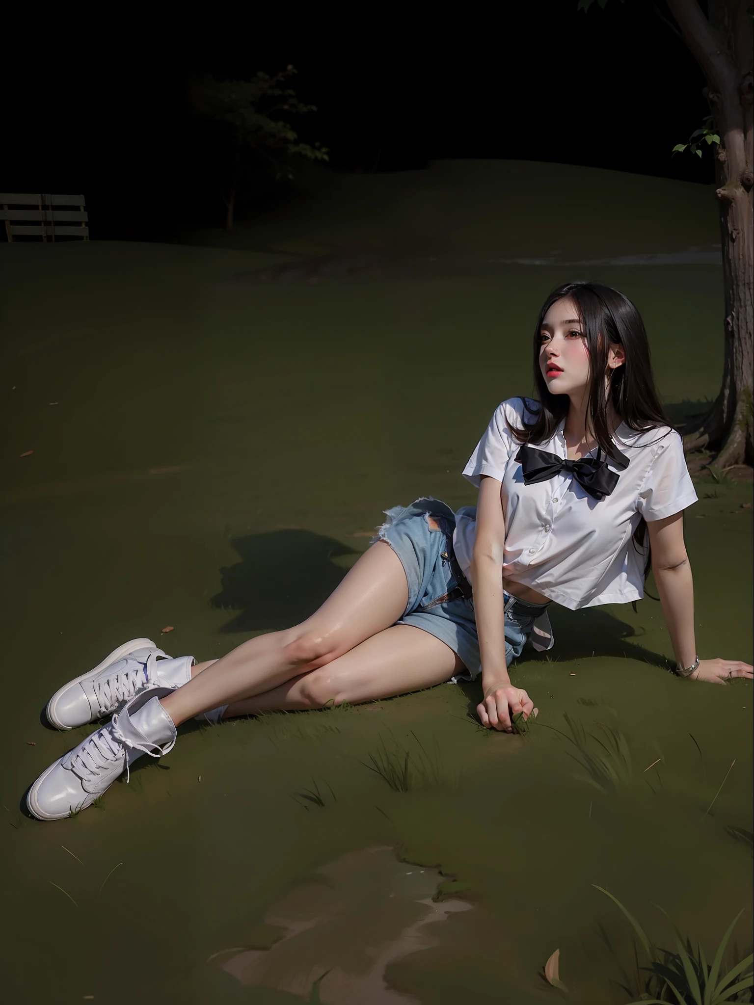 The face of a 24 year old female model，Particularly bright light，a matural female
