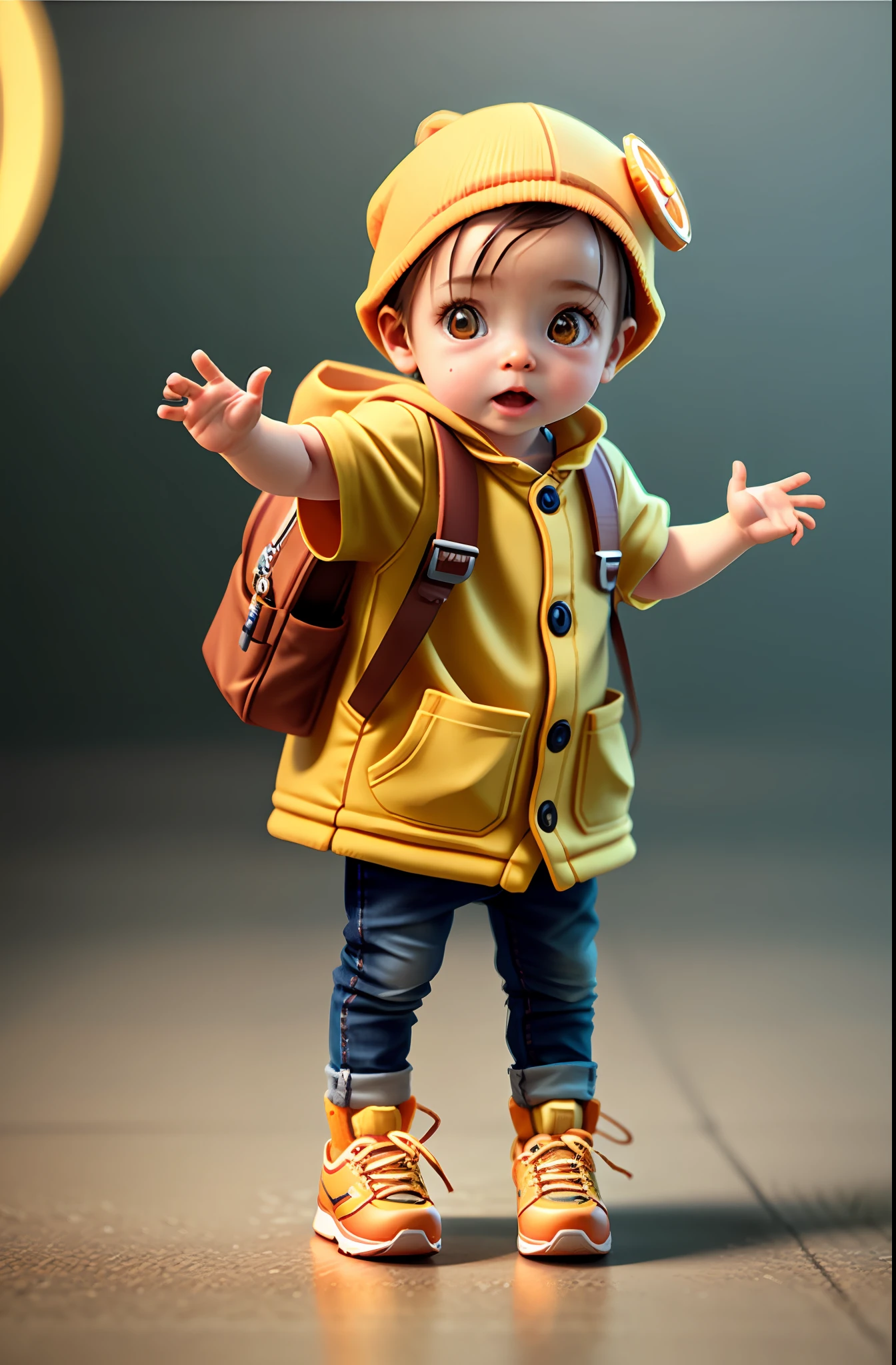 cute baby orange, octane render, unreal engine, highly detailed, intricate