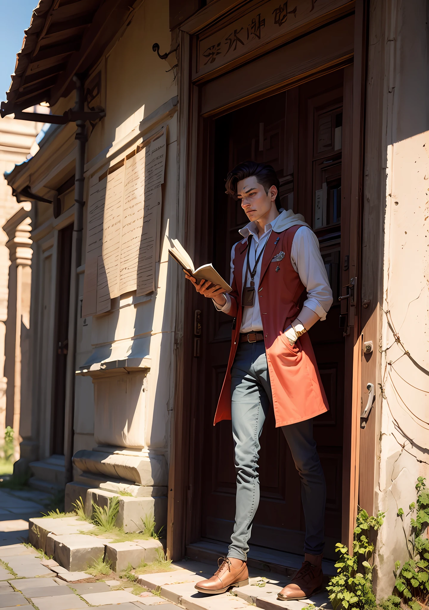 He went around collecting clues and reading ancient texts --auto