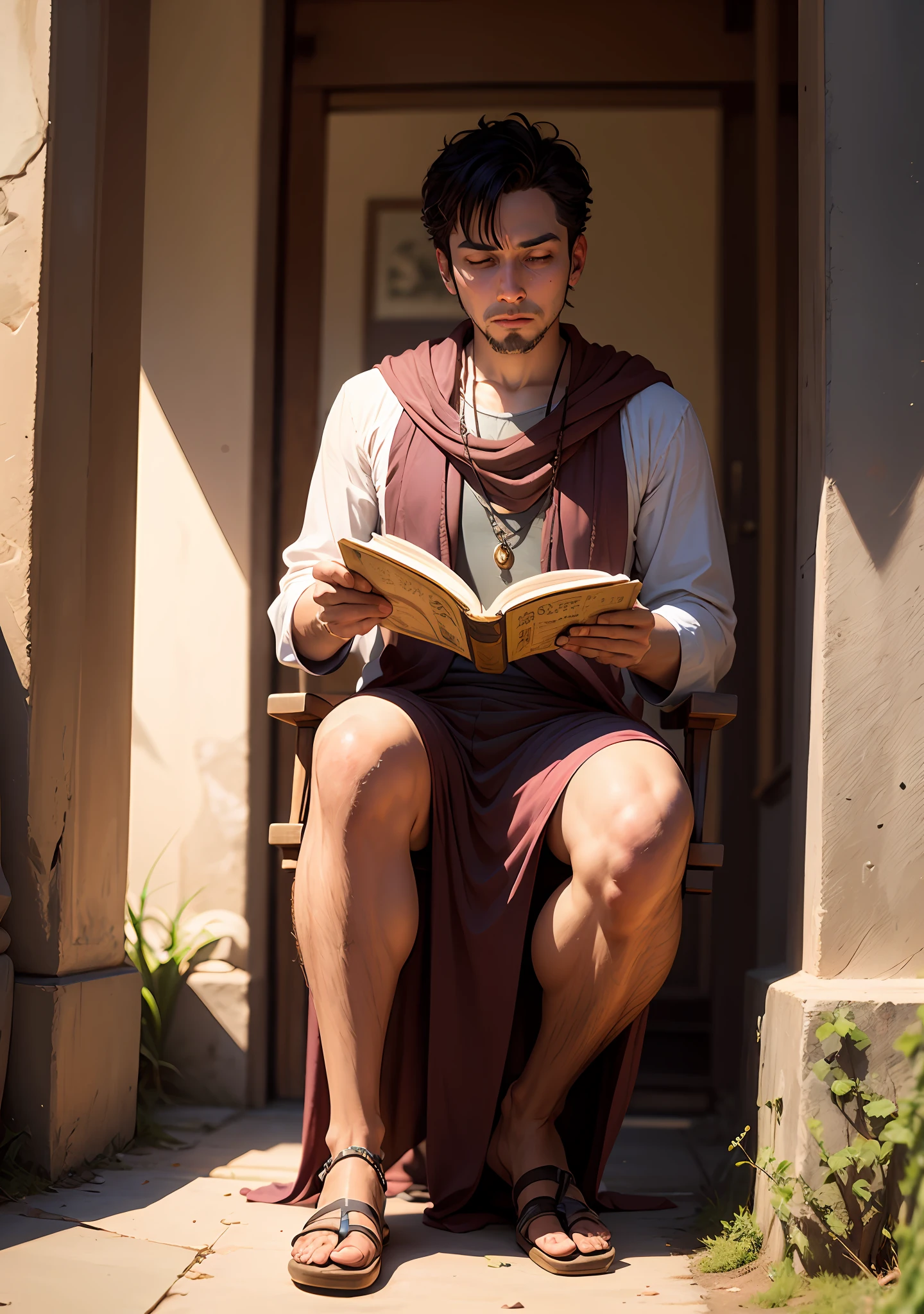 He went around collecting clues and reading ancient texts --auto