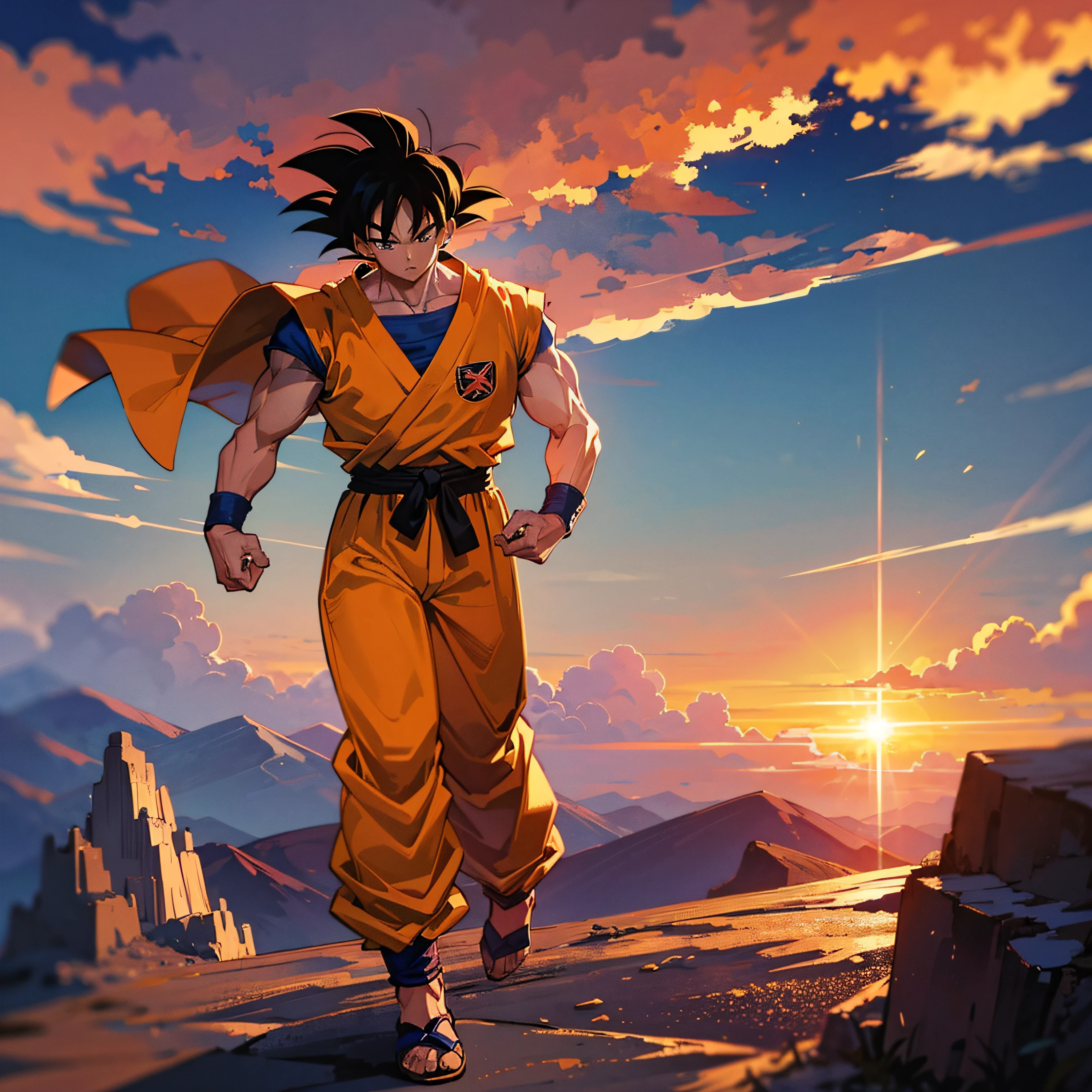Dragon Ball Son Goku,One guy,Sunset sadness --auto