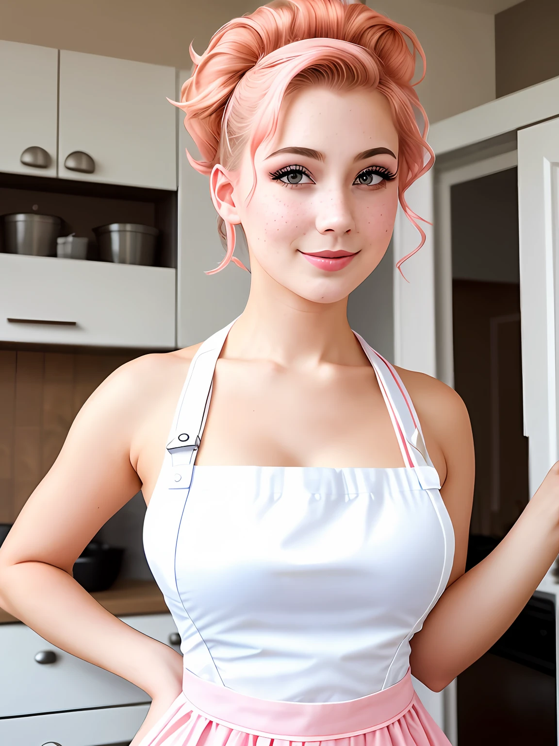 Naked apron girl