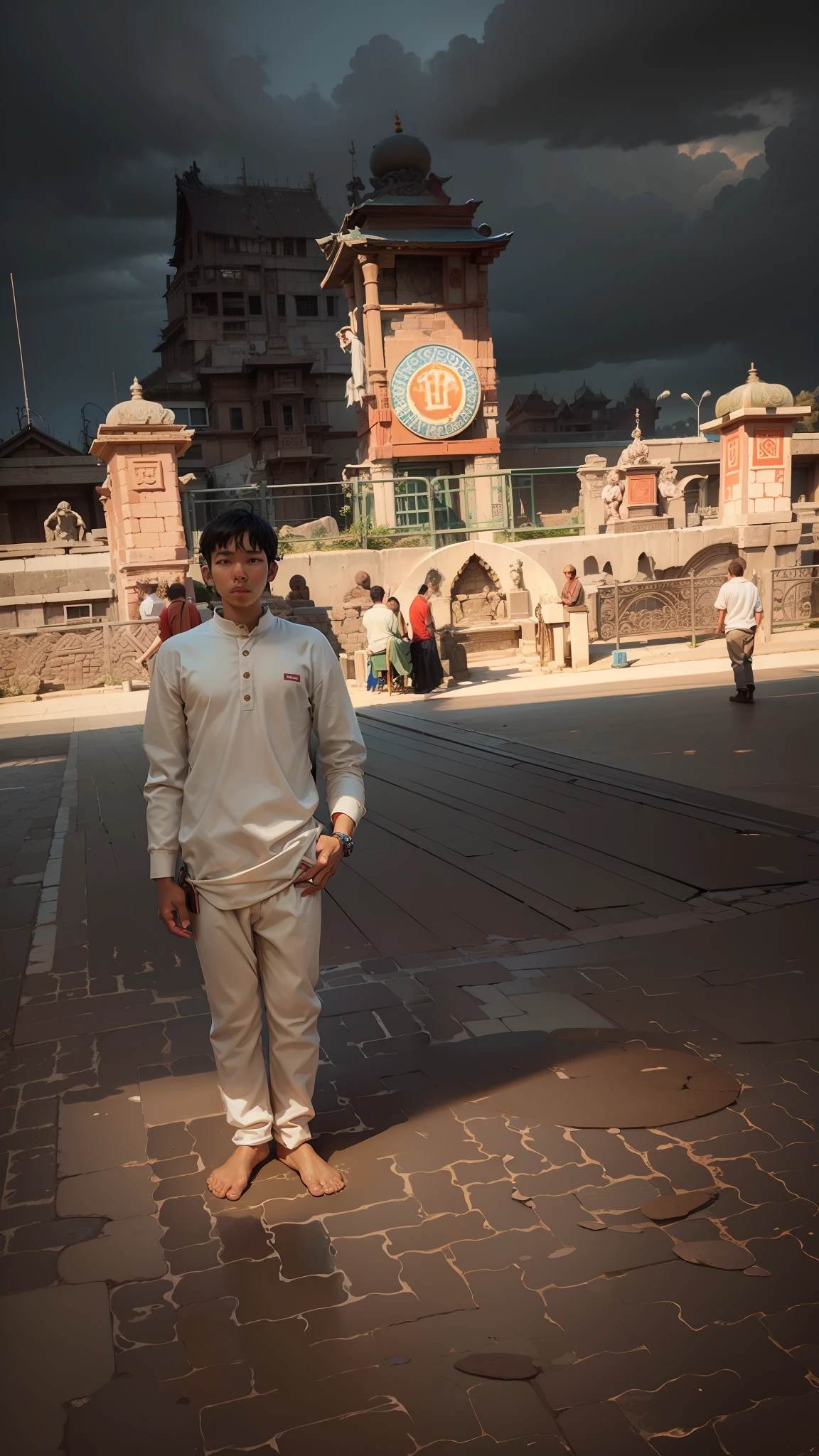 Boy Temple with god