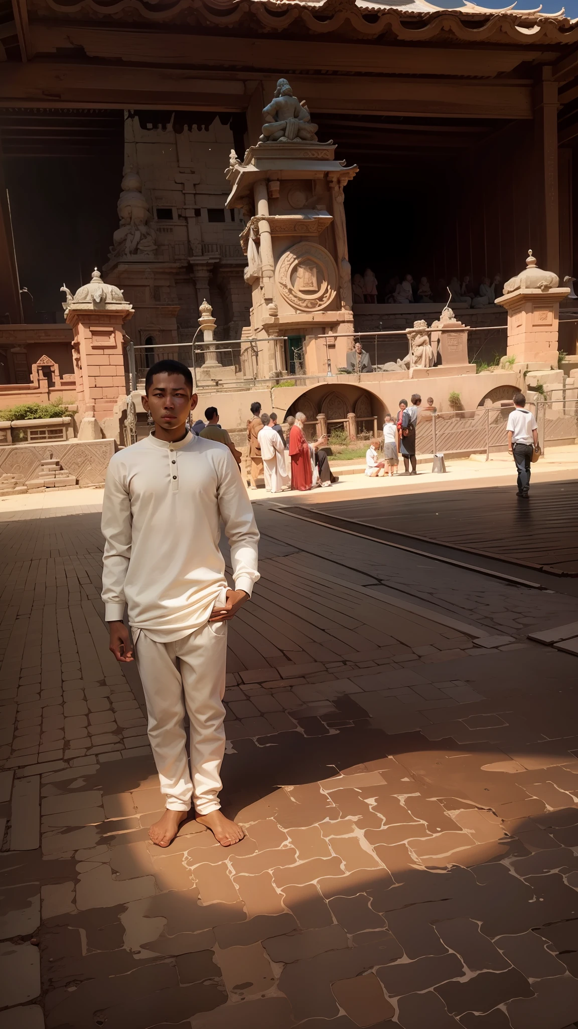 Boy Temple with god