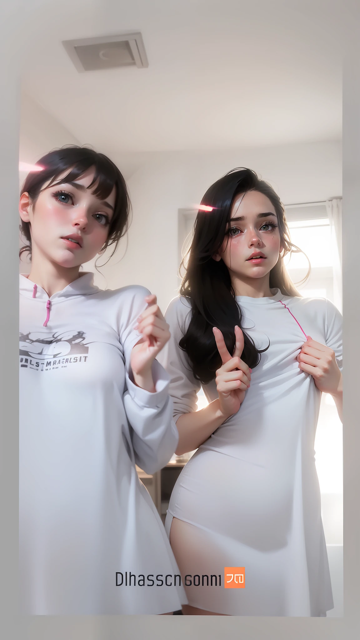 ((Masterpiece), (Best Quality))
(super detailed), (disheveled hair), small tits, cute clothes, taking off clothes, underwear, bust up,
(Twilight, (Dramatic Lighting)), (Soft Focus)
(vivid colors), (mysterious atmosphere)