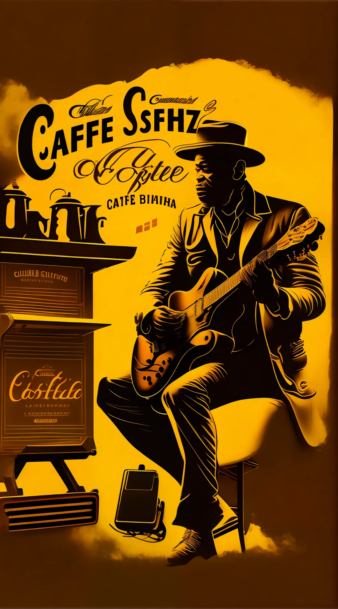 An electric guitar amp