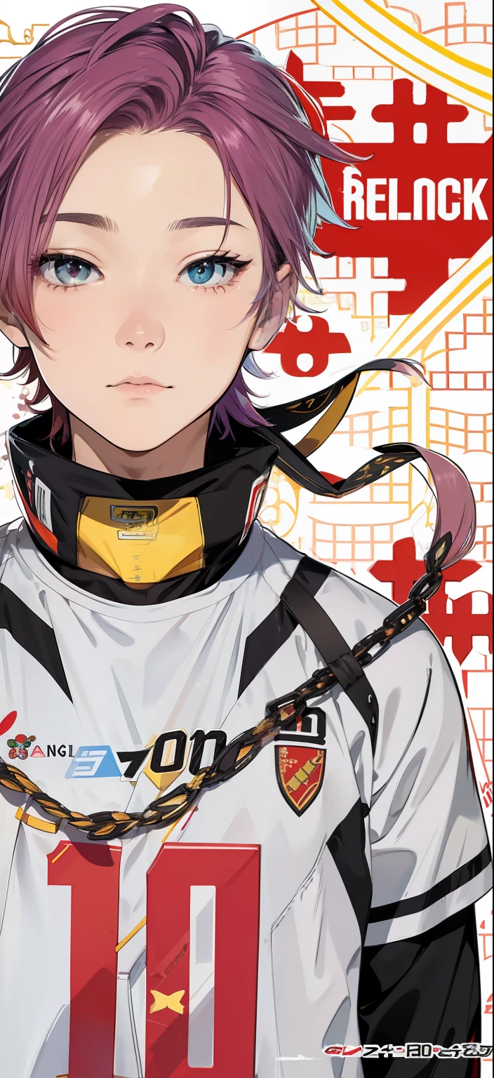 Sae is an average-sized but lean built young man with azuki bean color hair and slim teal eyes that are framed by an array of long lower lashes just like his brother, Rin. During the National Representative match he dons the Japan U-20 White #10 jersey with a black shirt underneath the jersey and some black gloves.
