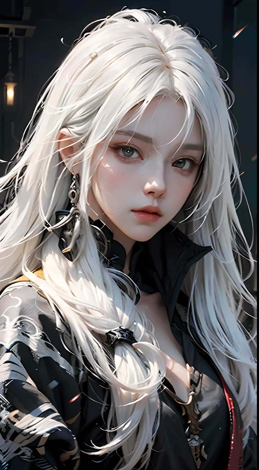 a close up of a person with white hair and a sword, white haired deity, with white long hair, with long white hair, artwork in the style of guweiz, white haired, guweiz, handsome guy in demon slayer art, beautiful character painting, by Yang J, white-haired, guweiz on pixiv artstation, anime character