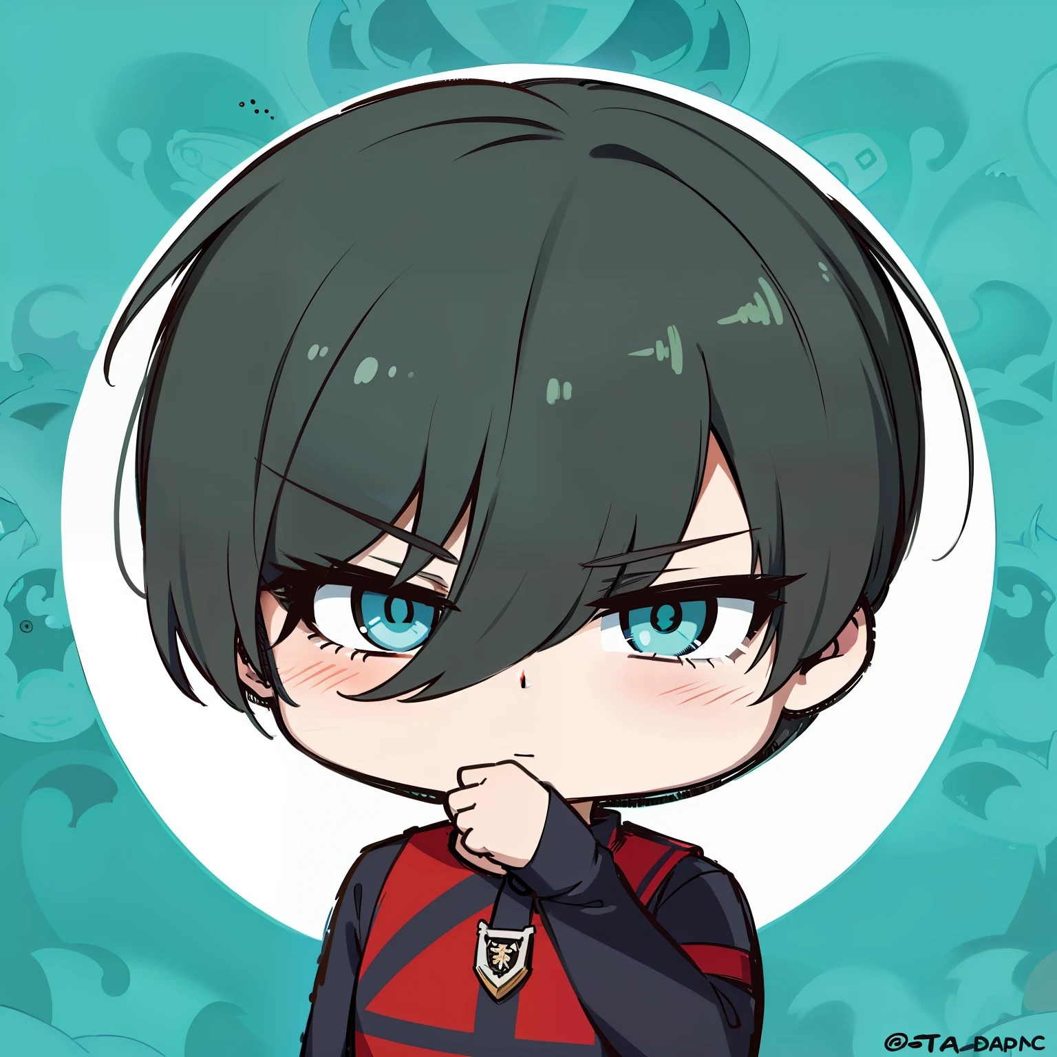 Rin is a surprisingly tall ager with a slim but powerful build. He is noticeably taller than Yoichi Isagi who is older than him. He has black hair with a bang going across his face more in his right eye than left eye, slim teal eyes, and distinct eyelashes that he shares with his brother Sae Itoshi. As a young boy, Rin looks largely the same, his facial features just become more distinct as he gets older.

At Blue Lock, Rin wears the standard issued body suit (black with gray stripes) and tracksuit. During Second Selection, he wore Team Red’s #1 jersey and wore Team A’s #1 black jersey during the Third Selection. Only once the Japan U-20 match begins does he don an official blue Blue Lock player uniform with the jersey #10 and a captain’s armband.