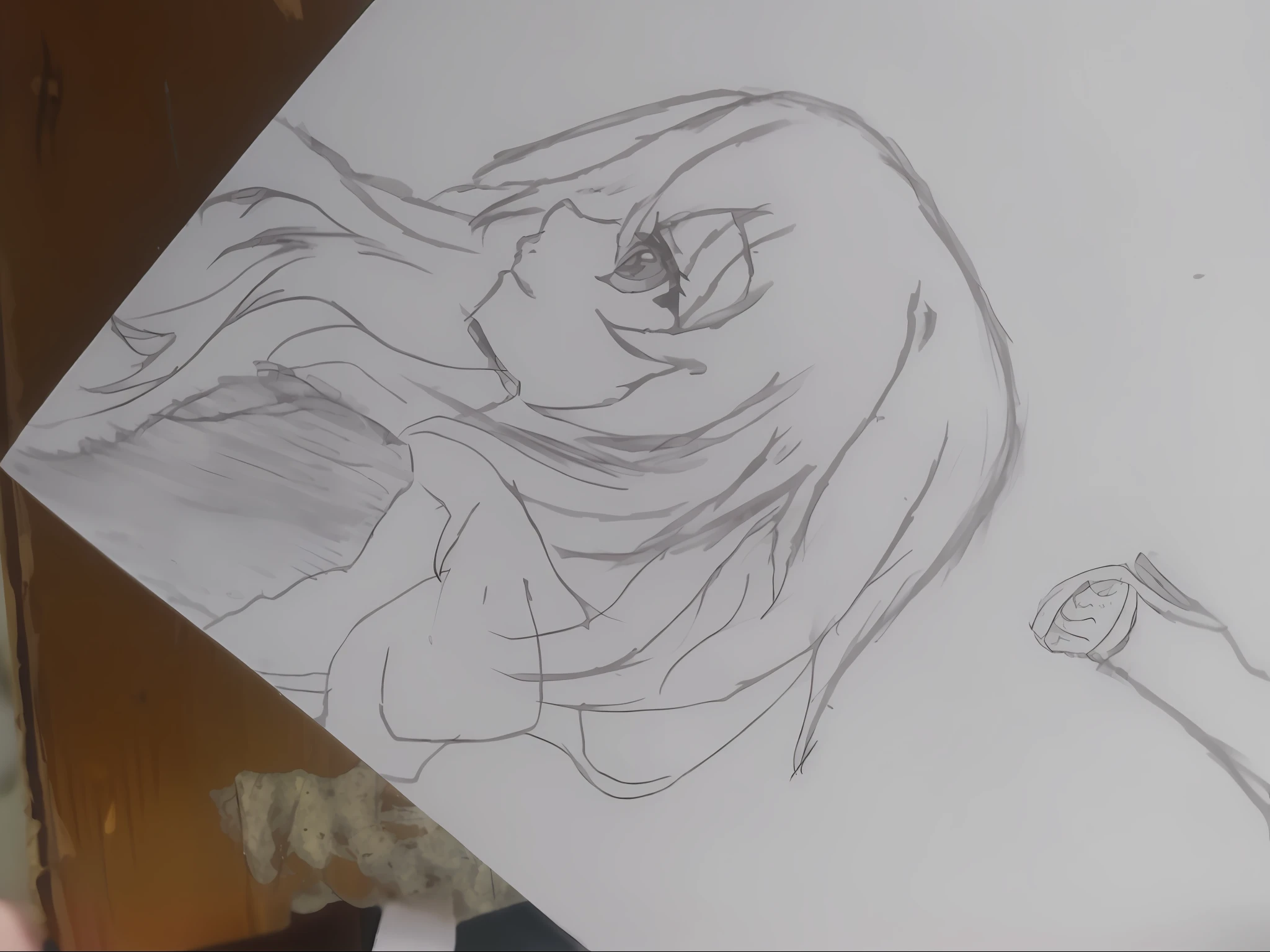 Someone is drawing a picture of a girl, an anime drawing, anime shading), anime sketch, Anime Paintings, anime shading, anime style drawing, comic drawing, manga drawing, flat anime style shading, no shade, An anime girl, anime girl profile, pencil and ink manga drawing, Portrait of an anime girl, Anime girl with long hair