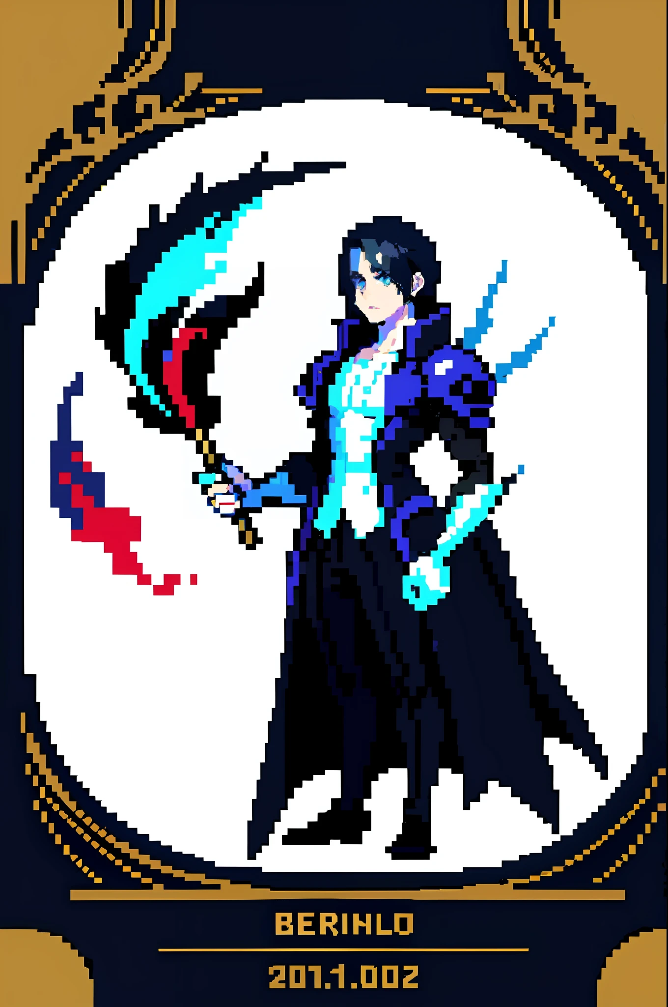 (masterpiece, highest quality, highest quality), pixels, pixel art, one boy, full body,