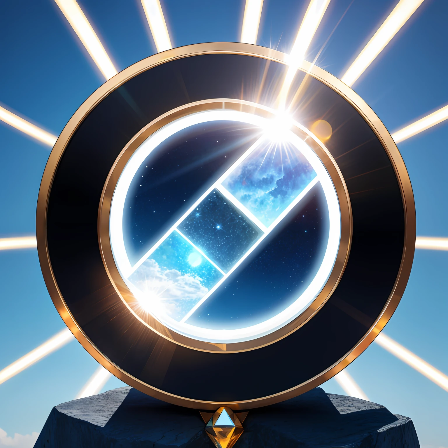 god of the sun,diamond,minimal style,Best quality