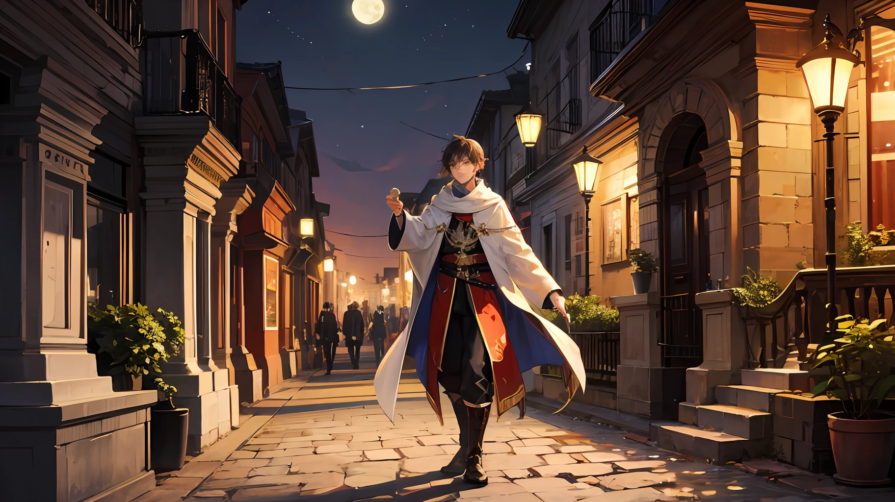 He arrives at the designated place on the night of the full moon to begin the ceremony