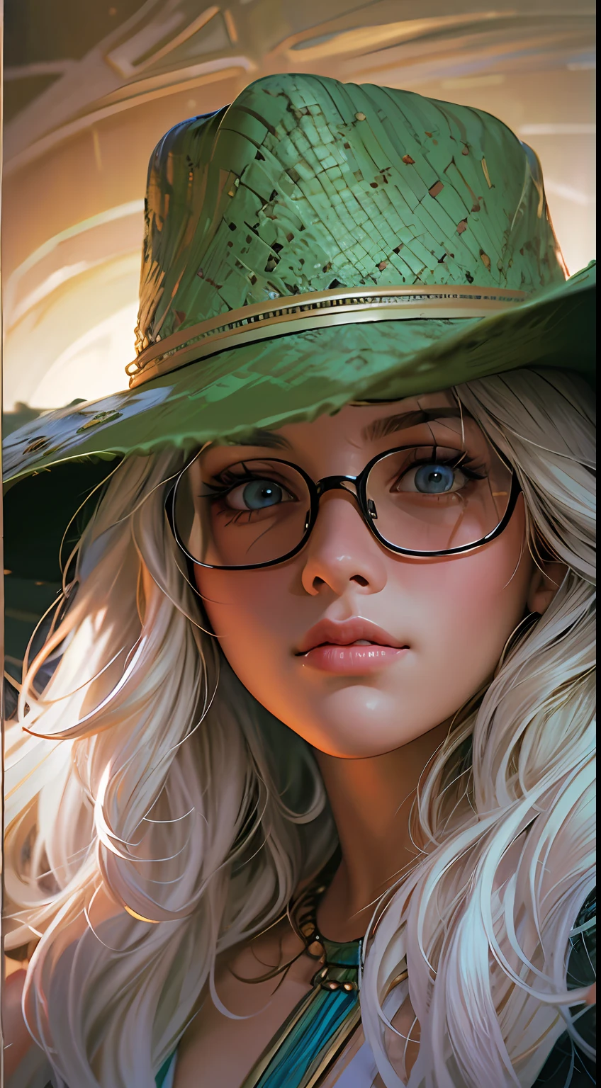 Hyperrealist portrait of female by david hockney and alphonse mucha,fantasy art, photo realistic, dynamic lighting, artstation, poster, volumetric lighting, very detailed faces, 4 k, award winning,, 1girl, in the dark, deep shadow, low key,cowboy shot,(official clothing:1.4) ,long hair,white hair,