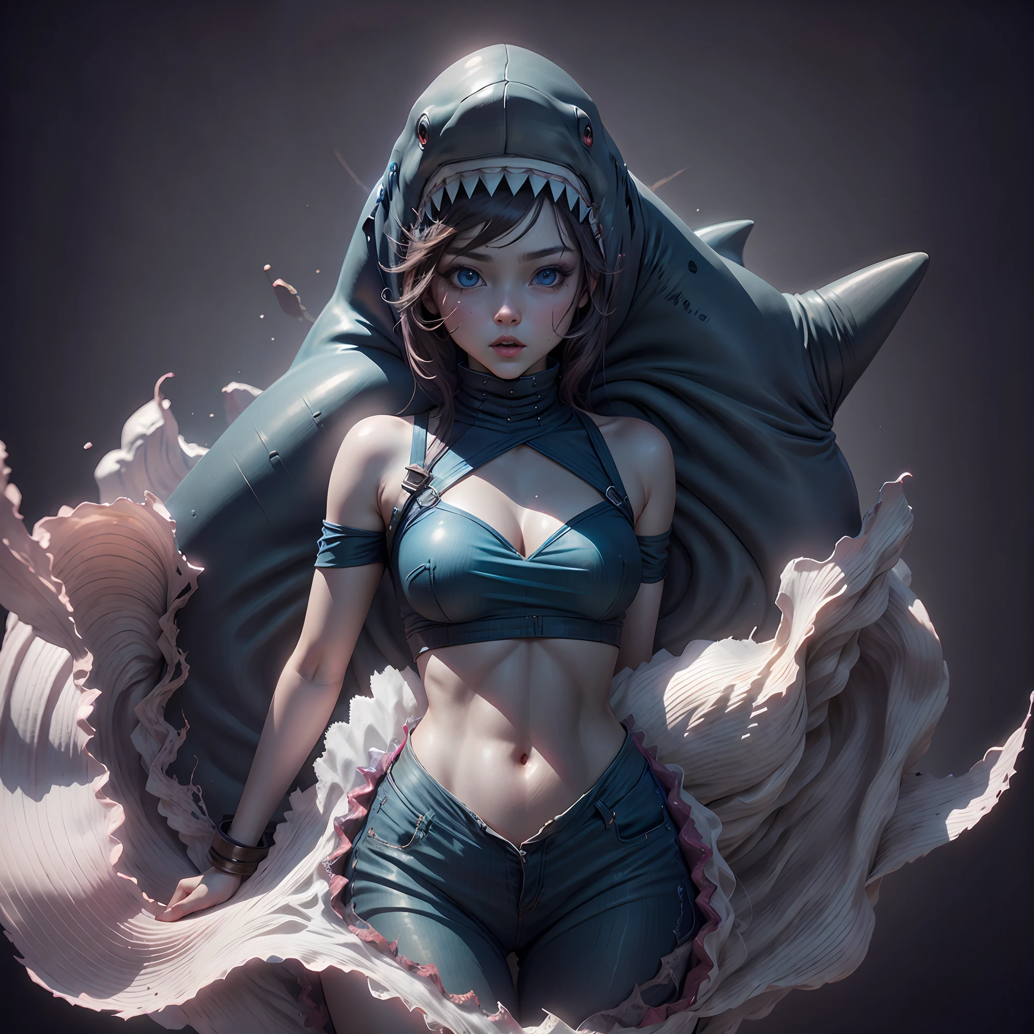 girl dressed as shark --auto