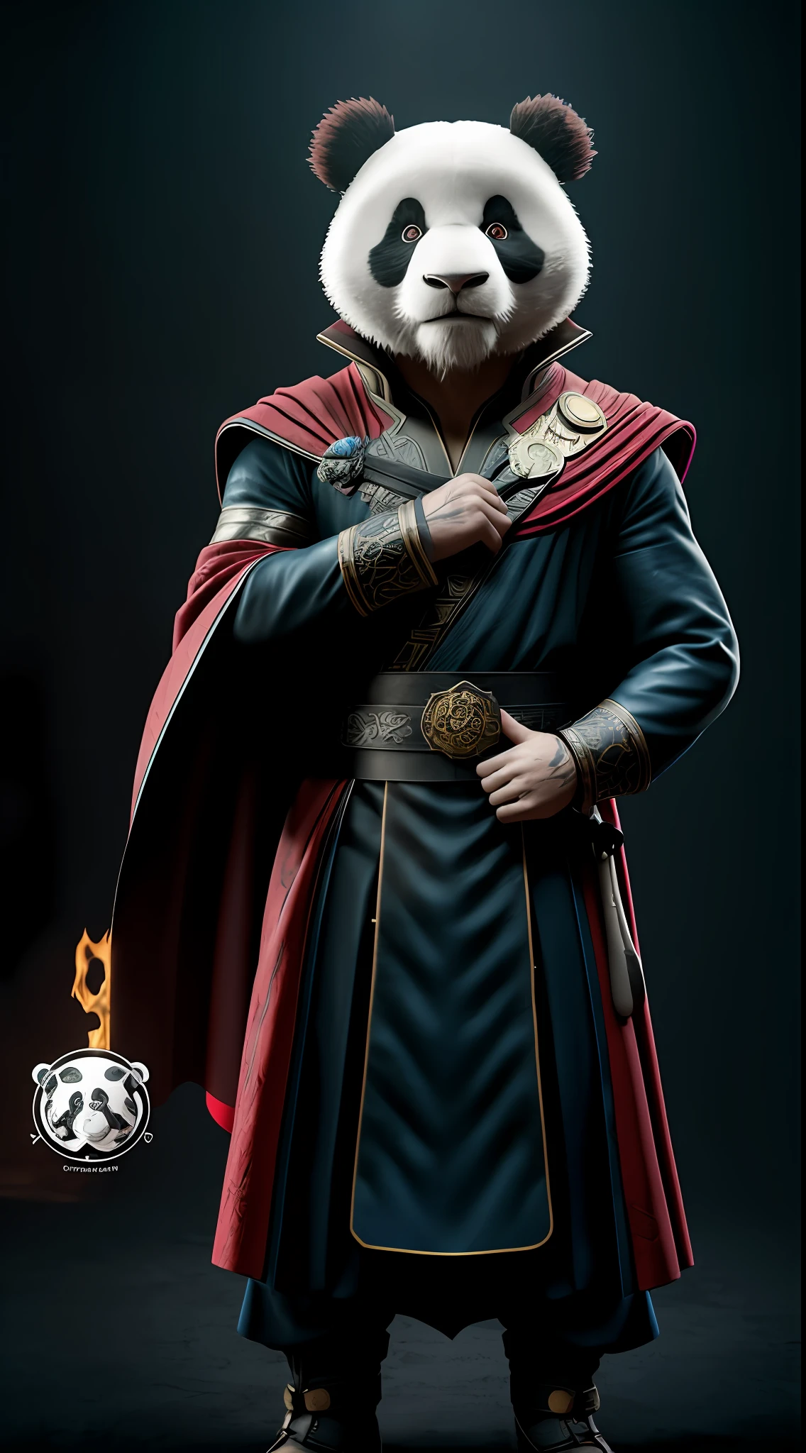 panda doctor strange, octane render, unreal engine, highly detailed, intricate