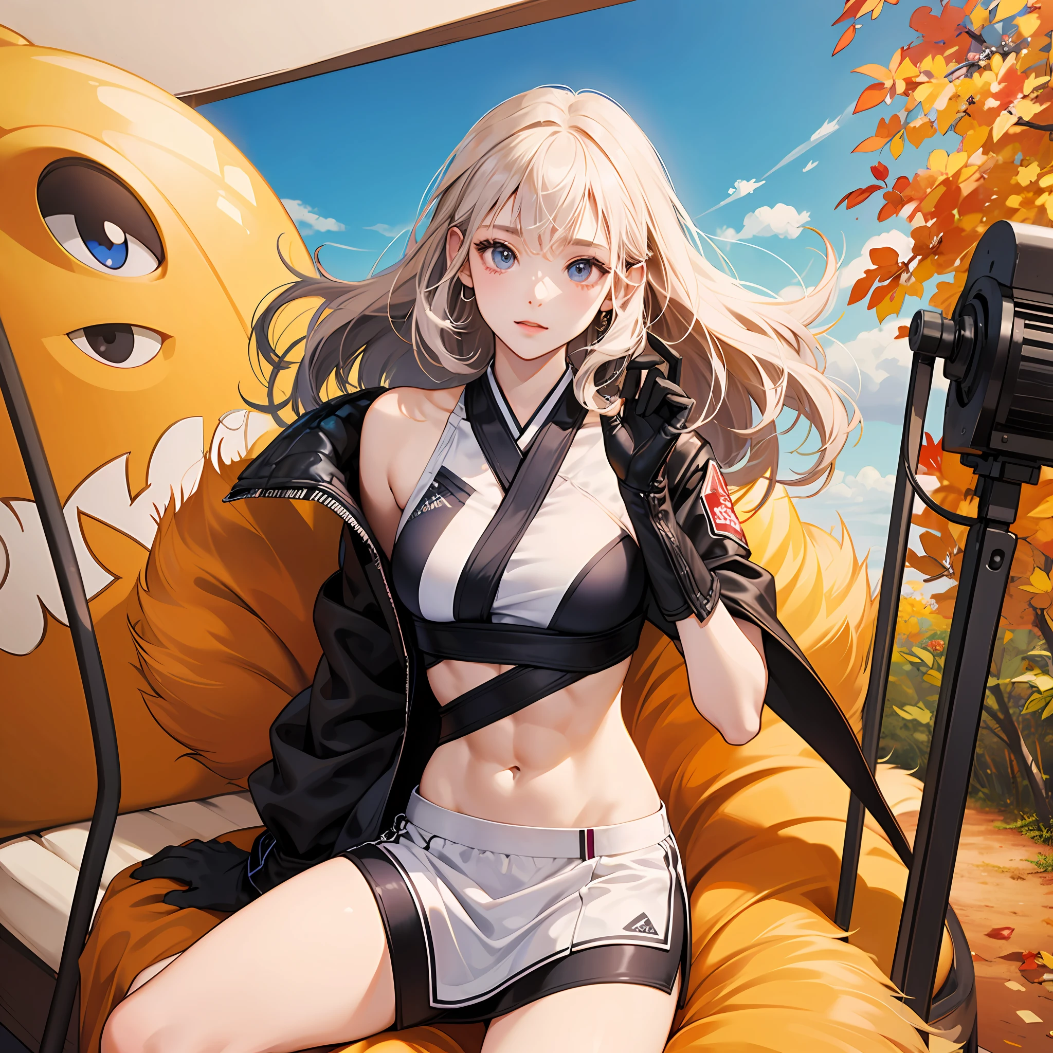 ((top-quality、8k))、1 female、Beautiful girl emphasizing slender abs、Tall、Futanari --auto