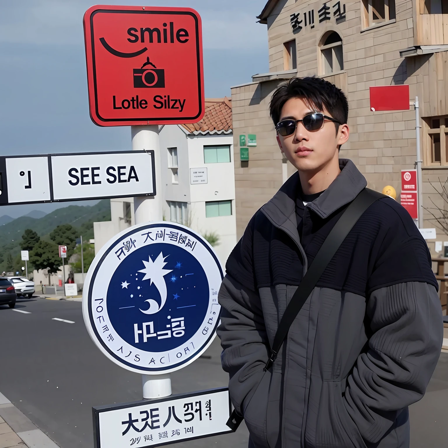 Handsome guy in the Korean department,Lunette de soleil