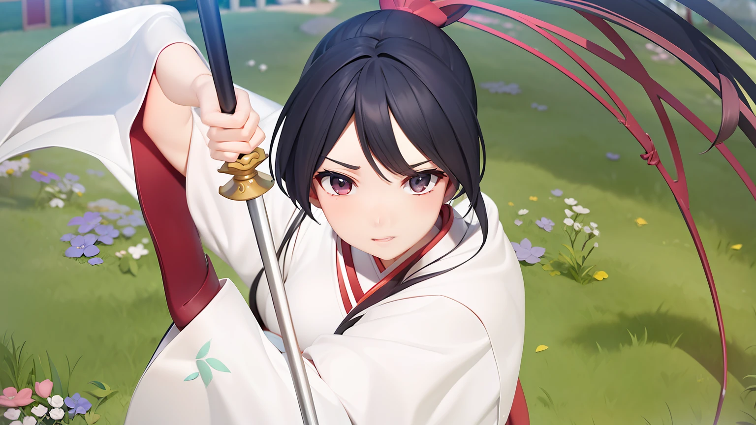 Sagiri is a young woman with long brown hair、I use a very long ribbon to make it a ponytail. Her bangs fell across her face as bangs、Has two very long fronts that fall into her robe. She is quite tall, Because her height is 172 cm. (5 feet 8 inches), Making her one of the tallest female characters in the series. As Asaemon、She wears standard clothes, This is、It is a white robe with a red lining running through the collar, There is one red band on the left gusset.、Hakama fastened with a red corset (Instead of a red waistcord), Holding her sword on her left hip, Funeral bell tied to a red cloth in the center of her collar, Gauntlet on her left arm, and sandals. When you're ready to achieve your intended goal, Or get into battle, Sagiri took the time to hold down his sleeve with a plow.、Get out of the way.
After taking on the task of destroying one of the tandens in Banco, Sagiri procured shinobi equipment from the Iwagakure shinobi who fell to Jikka、Began to wear headbands, Along with adding another gauntlet and a second sword. She also、Switch to wearing shinobi shoes、Hakama is tucked into the gaiter around the lower leg.
After a year, Sagiri wears a striped robe, Embraced with a dark band, haori, and sandals. She also、Has a casa and a cane.