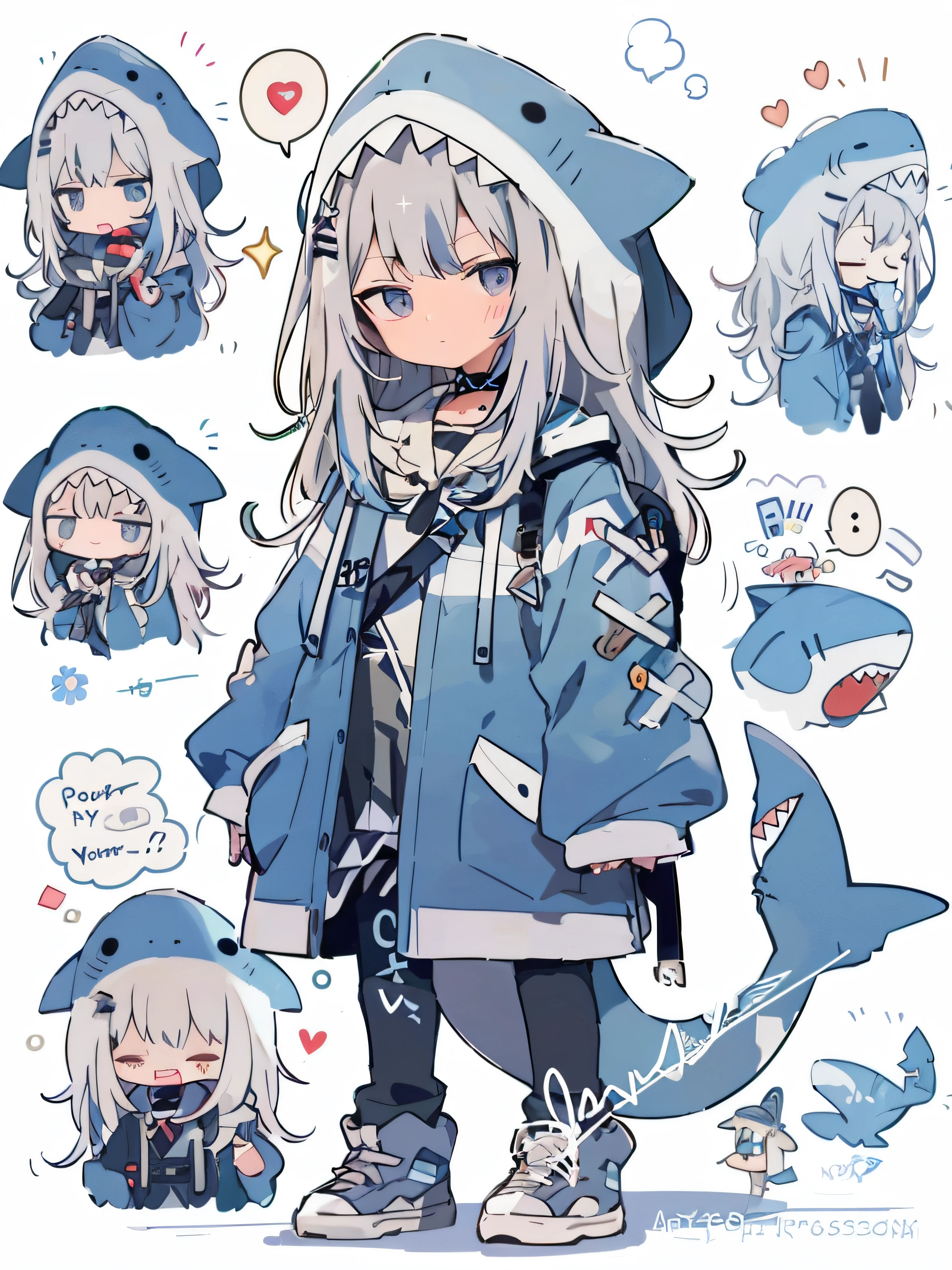 A cartoon drawing of a girl in a shark costume and a shark hat, Kantai collection style, Cute anime style, From Arknights, girls frontline style, Style anime, 2 d anime style, lovely art style, trending on artstation pixiv, Splash art anime Loli, trending on pixiv, best anime character design, Pixiv style, Anime character design