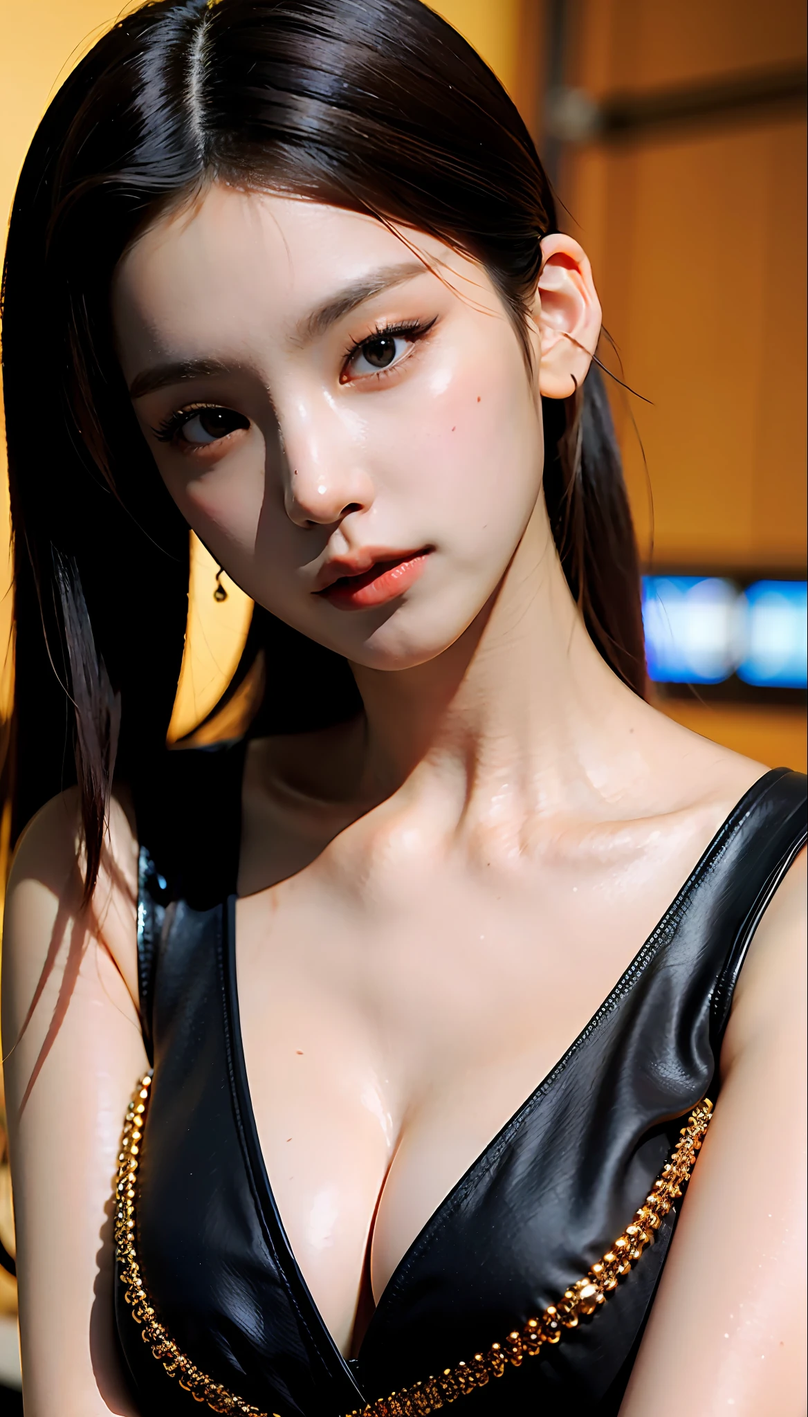 masterpiece, top-quality, (realisitic, Photorealsitic:1.37), 8K, extremely delicate and beautiful, astonishing, finely detail, Official Art, absurderes, incredibly absurdness, huge filesize, ultra-detailliert, ighly detailed, Beautiful delicate girl, 1girl in, (Perfect female figure), full bodyesbian, middlebreast,