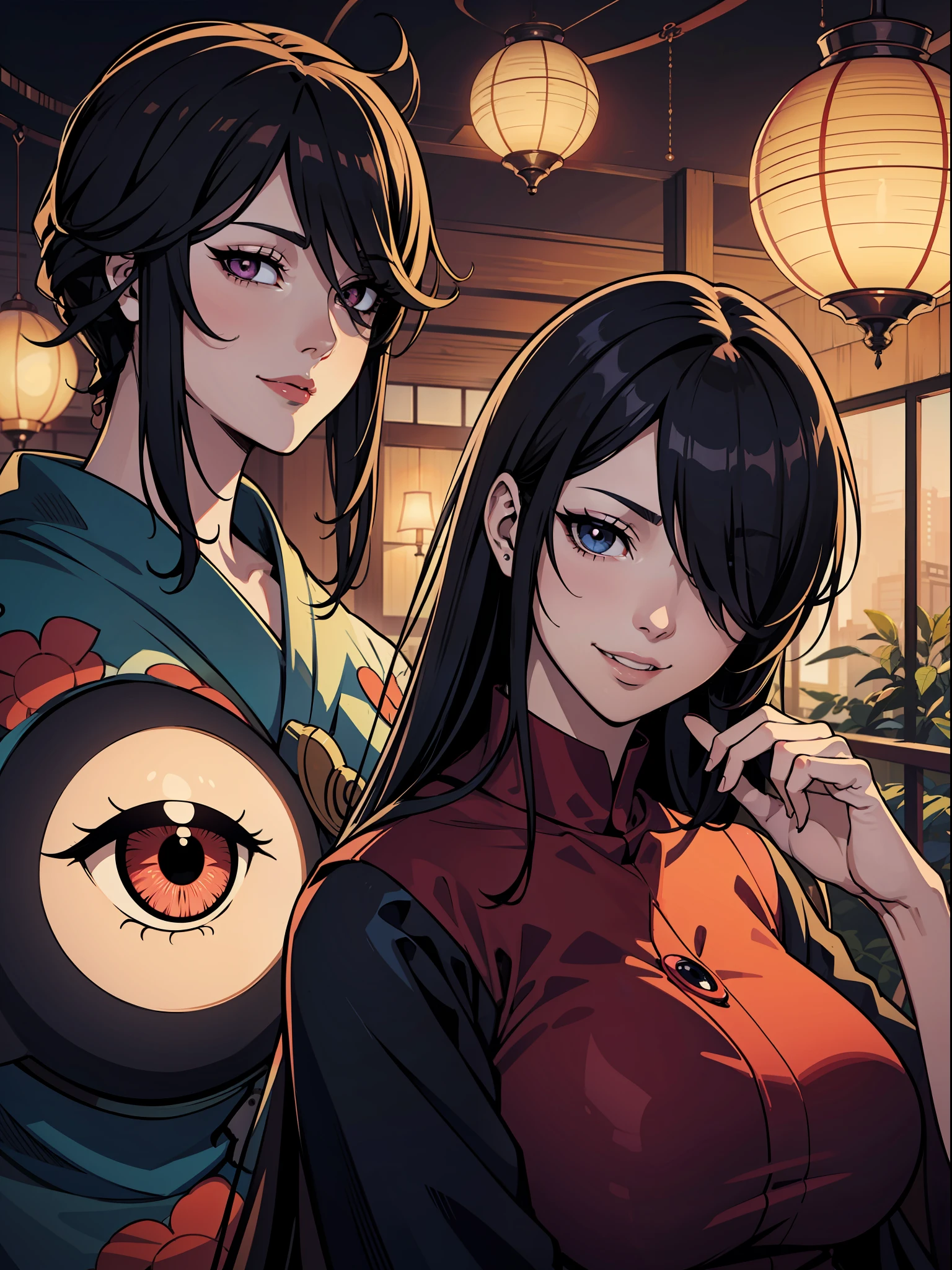 The best illustrations、Fancy、Fantasia、horor、One eye、Mono、youkai、adult lady、Transcendent Big Breasts、Junji Ito Taste、smil、Cyclops Lady、