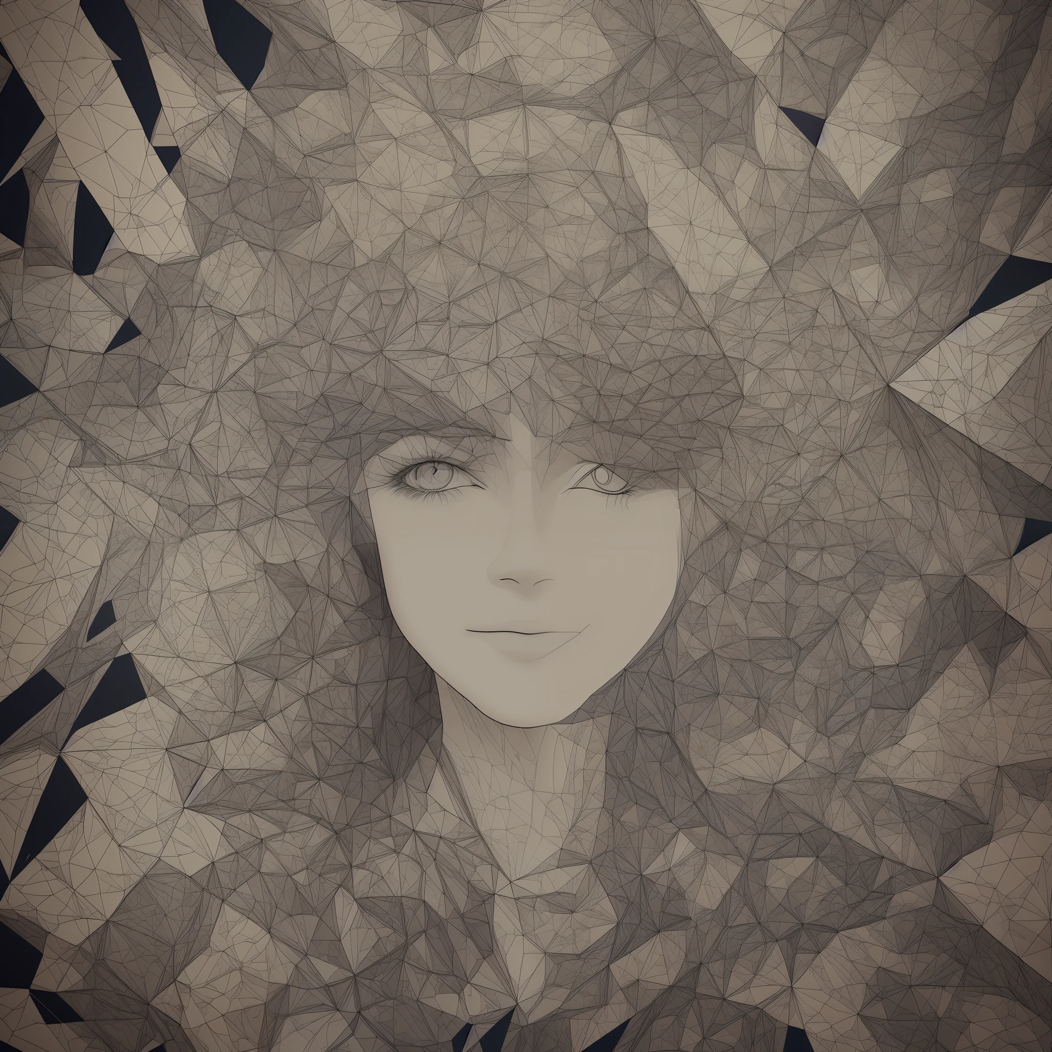 Graphic illustration，A variety of different geometries，Add another close-up，One guy