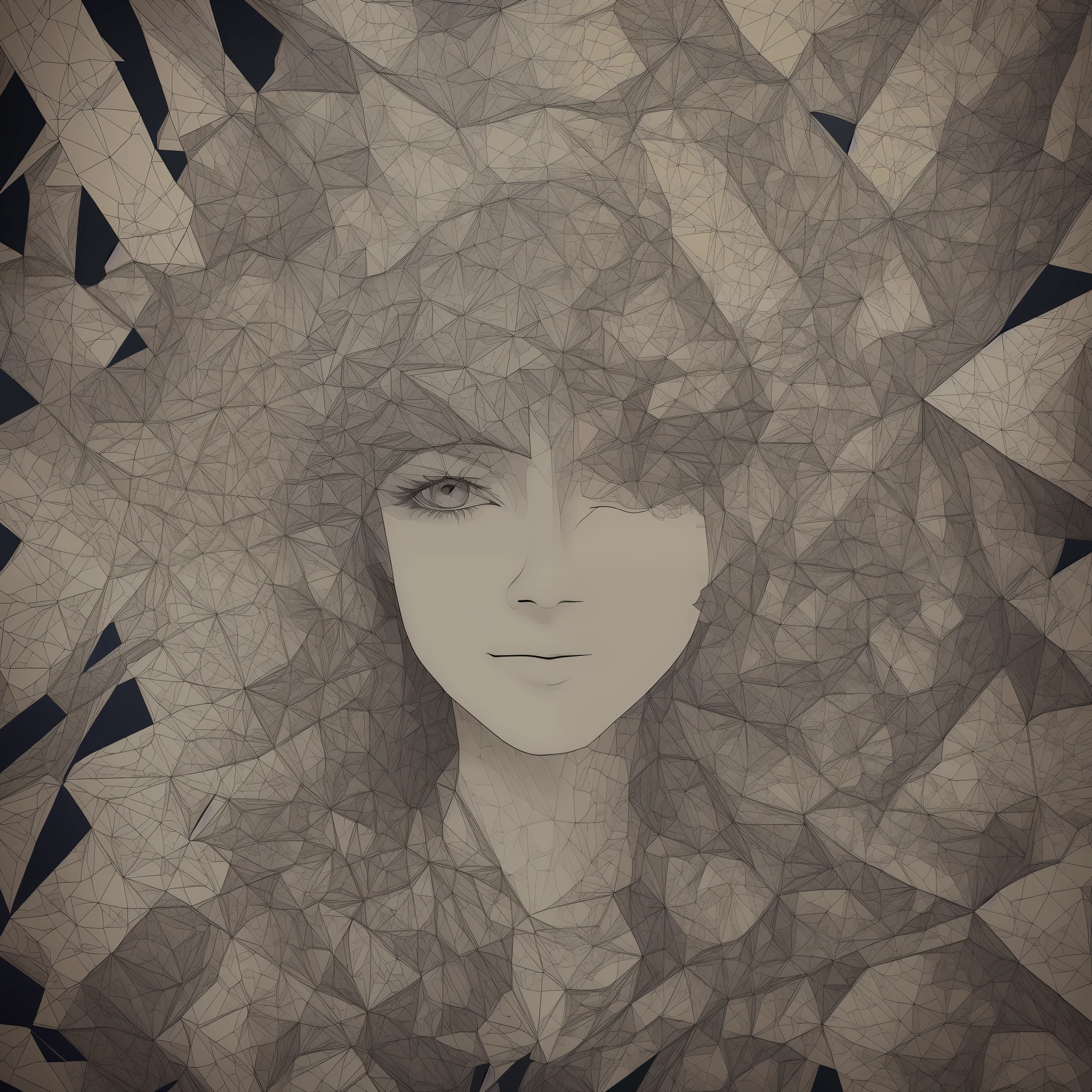 Graphic illustration,A variety of different geometries,Add another close-up,One guy