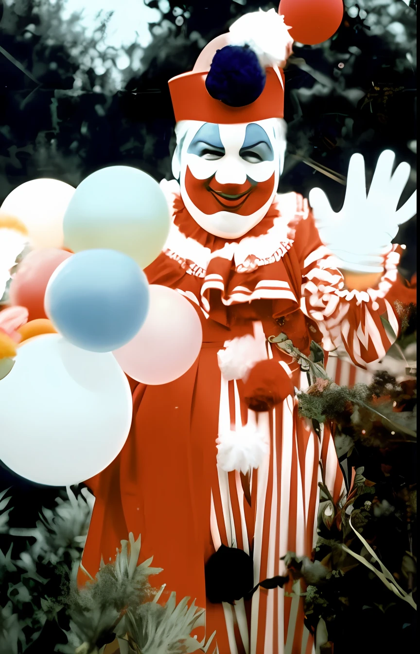 /imagine prompt: Inside a bustling circus tent, a plump clown with a face painted in bold blue, white, and red stripes, performs an act of hilarity and skill. He stands on a small platform in the center ring, juggling an array of colorful balls and bowling pins. His bright red and white clown outfit is adorned with shimmering sequins and bells that jingle with each movement. The audience, filled with people of all ages, watches in awe and amusement. Their faces reflect excitement and wonder as they are captivated by the clown's performance. The circus tent is vibrant and lively, with colorful flags hanging from the ceiling and a large carousel in the background. The atmosphere is electric, buzzing with anticipation and joy. The style for this image is a dynamic illustration that captures the energy and movement of the circus performance. The colors are rich and vibrant, and the lines are fluid, emphasizing the clown's dynamic poses and the swirling patterns of the juggling objects. This illustration will be executed digitally, allowing for precise detailing and vibrant colors, enhancing the overall sense of excitement and spectacle. --ar 16:9 --v 5 --auto
