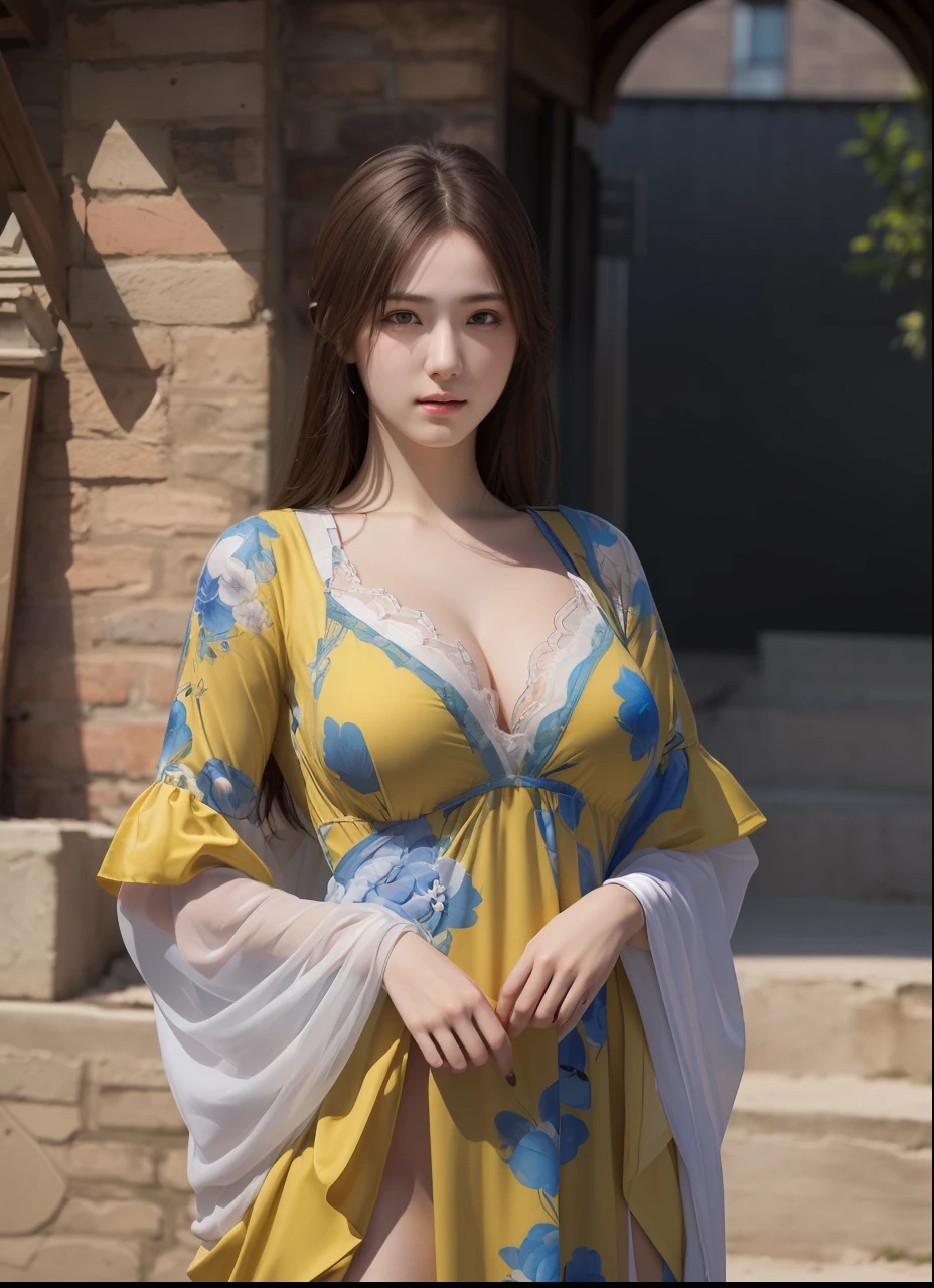 (nsfw:1.2), (masterpiece, best quality, extremely detailed 8k, ultra hd, ultra-detailed, highly detailed, highly realistic, ultra-realistic, photo realistic), (1girl:1.5), (detailed realistic skin), (realistic big breasts), slender abs, (closed mouth:1.4)