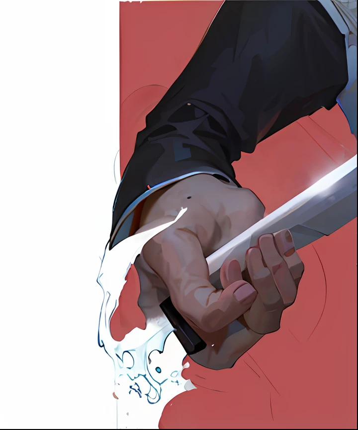 Someone had a knife and a piece of paper in his hand, digital painted, illustration sharp detail, editorialillustrations, Official illustration, hyper-realistic illustration, hyper detail illustration, professional illustrations, drawn with photoshop, photorealistic illustration, rotoscoped, Ultra detail. Digital painting, Concept illustration, digitial painting, holding knives, Artistic illustration, Digital illustration