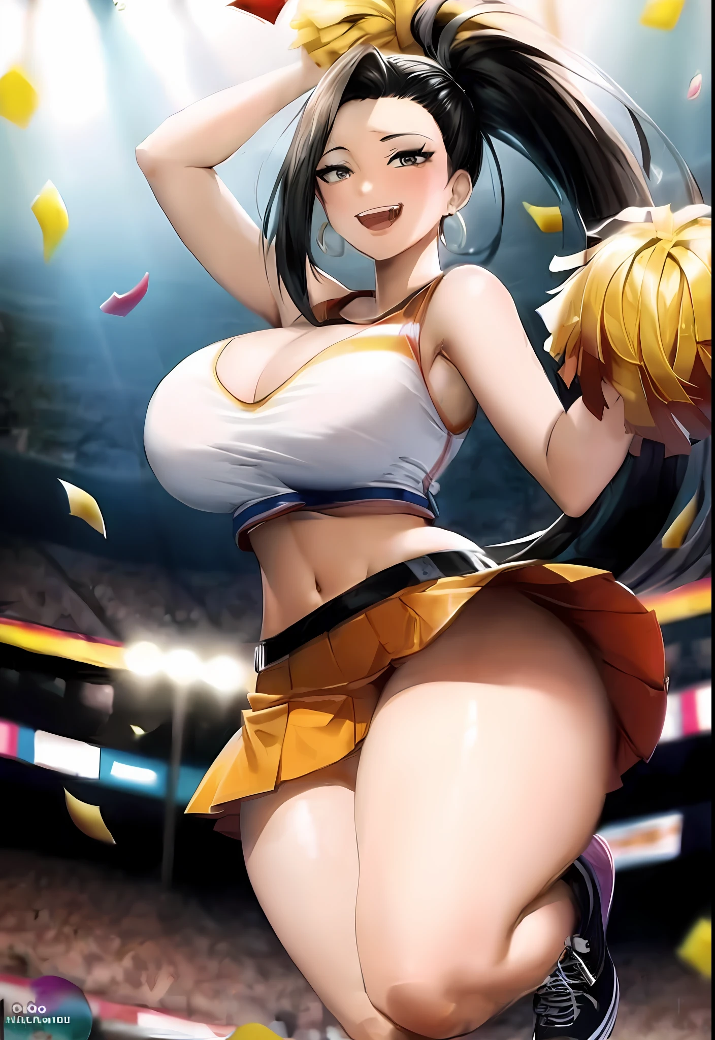 Woman in cheerleader costume holding ball, Tifa Lockhart, Tifa, Portrait of Tifa Lockhart, seductive tifa lockhart portrait, tifa lockhart, nagatoro, marin kitagawa fanart, oppai, anime thai girl, Seductive Anime Girl, tifa lockhart portrait, mayuri shiina, senna from league of legends