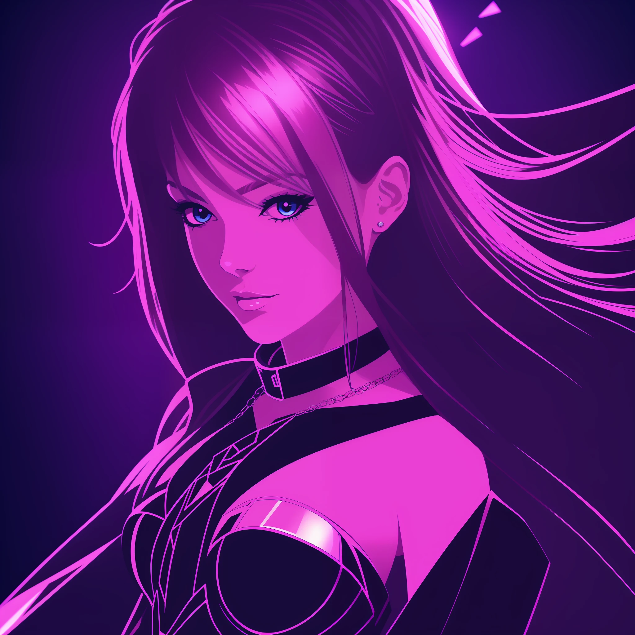 Graphic illustration,one-girl,Beautiful Sexy,(Wear a shiny suspender costume made up of geometric figures),Walk the catwalk,Splendid lighting,closeup of face,k hd,illustrious