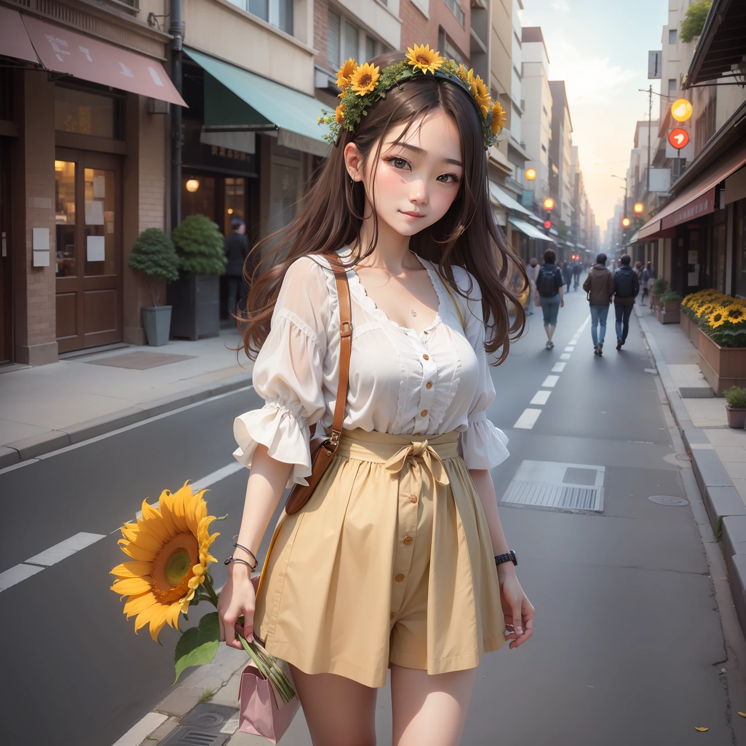 エロ、Beautie、Sun flower、street、date