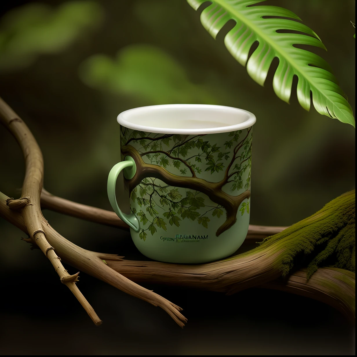 a close up of a cup of cream on a branch, beauty shot, enchanted with nature spirit, dramatic product shot, official product photo, green facemask, fantasy”, fantasy ”, high quality product photo, close-up product photo, photoshoot for skincare brand, facial beauty, portrait shot, forbidden beauty, professional product photo, dramatic product photography, having fun