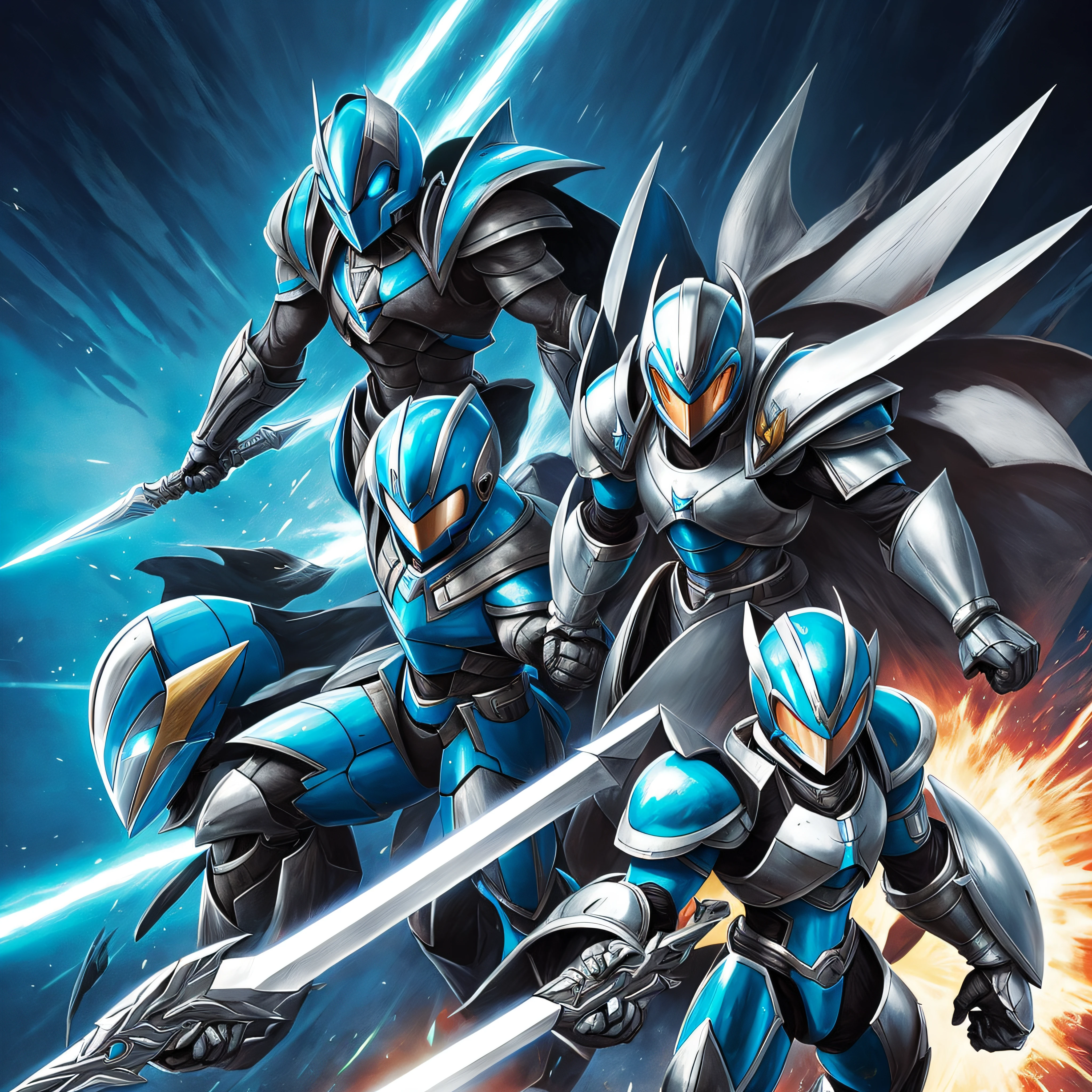 Blade Knight com Armadura Vermelha fundido com Megaman Zero, vista frontal --auto