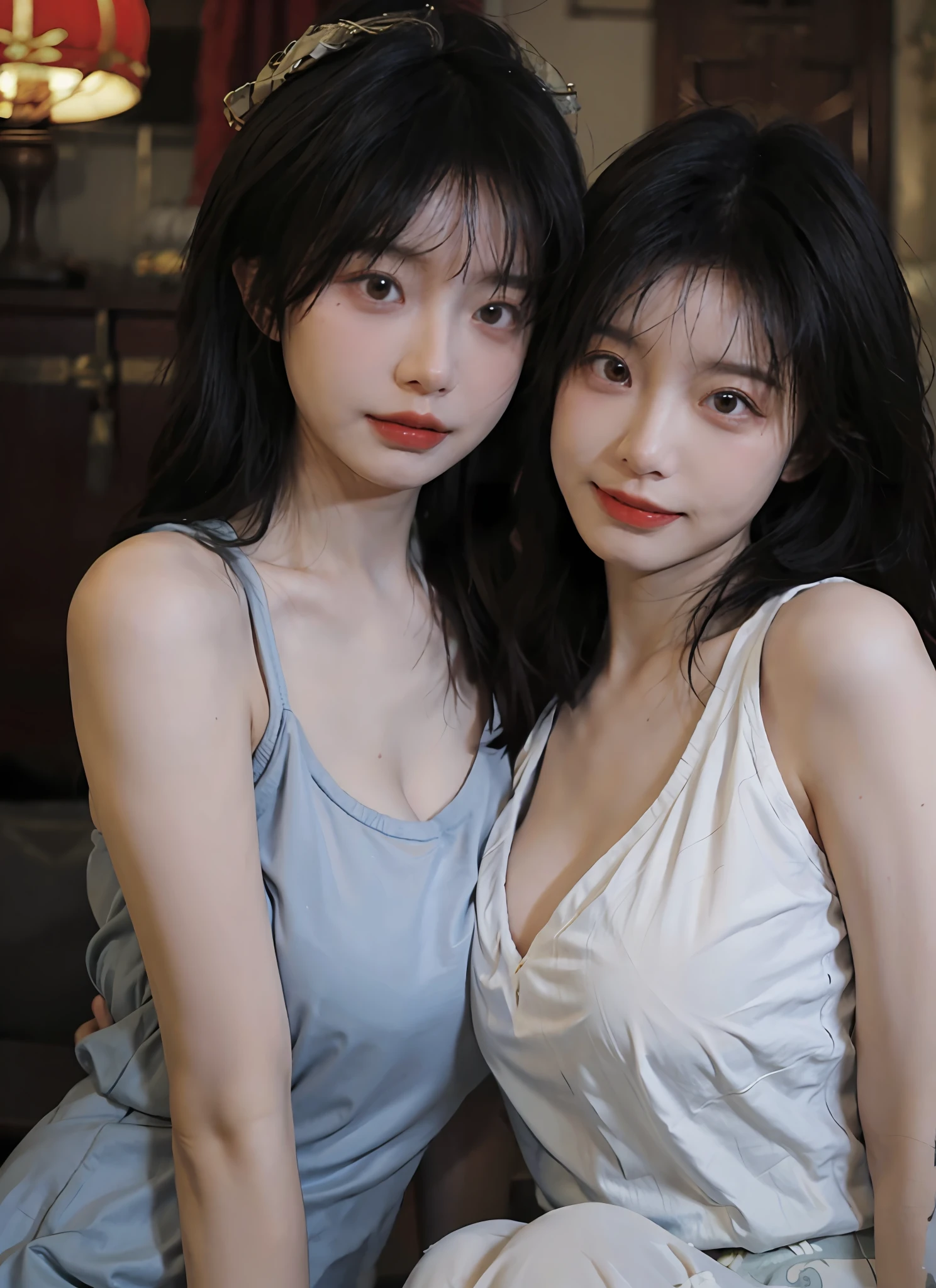 best qualtiy,tmasterpiece,超高分辨率,(realisticlying:1.4),1个Giant Breast Girl,A pair of pure apricot eyes,looking at viewert,Raised sexy,(on cheongsam:1.2),(big cleavage breasts:1.3),(The upper part of the body:1.4)