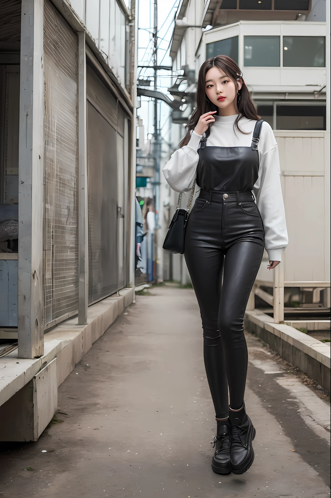 (best quality:1.4), (masterpiece:1.4), (highres:1.2), (extremely detailed:1.2), human body ratio,
1girl, korean girl, (each girl wearing different fashion:1.4), dynamic pose, powerplant,