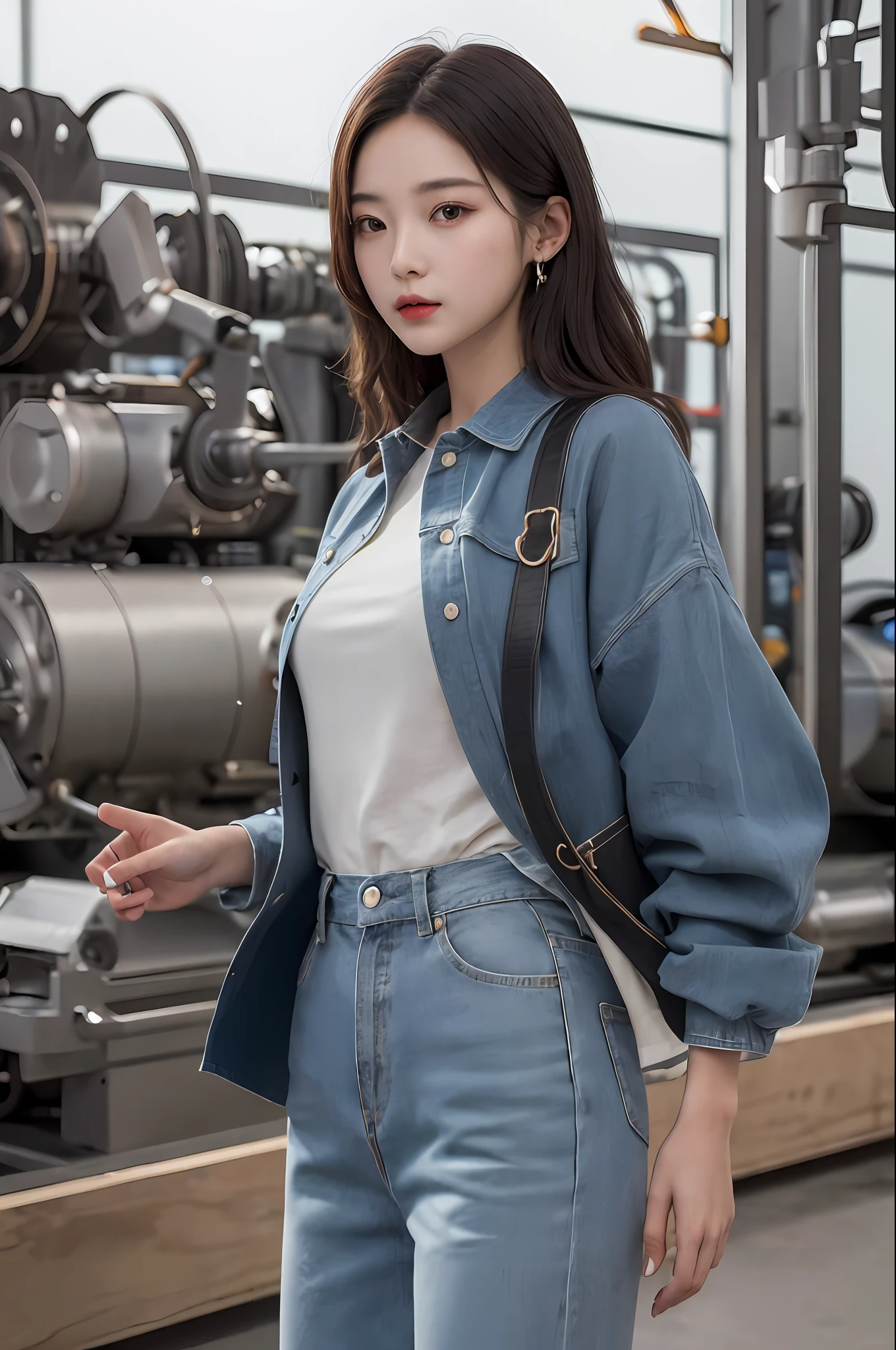 (best quality:1.4), (masterpiece:1.4), (highres:1.2), (extremely detailed:1.2), human body ratio,
1girl, korean girl, (each girl wearing different fashion:1.4), dynamic pose, powerplant,