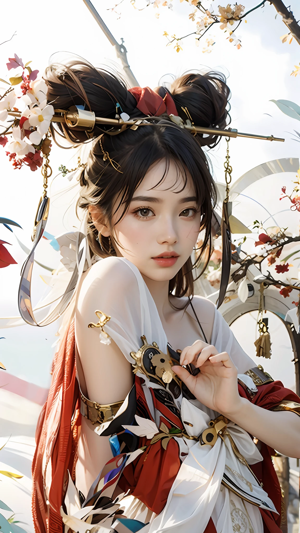 Arafed asian woman in a kimono dress posing for a picture - SeaArt AI