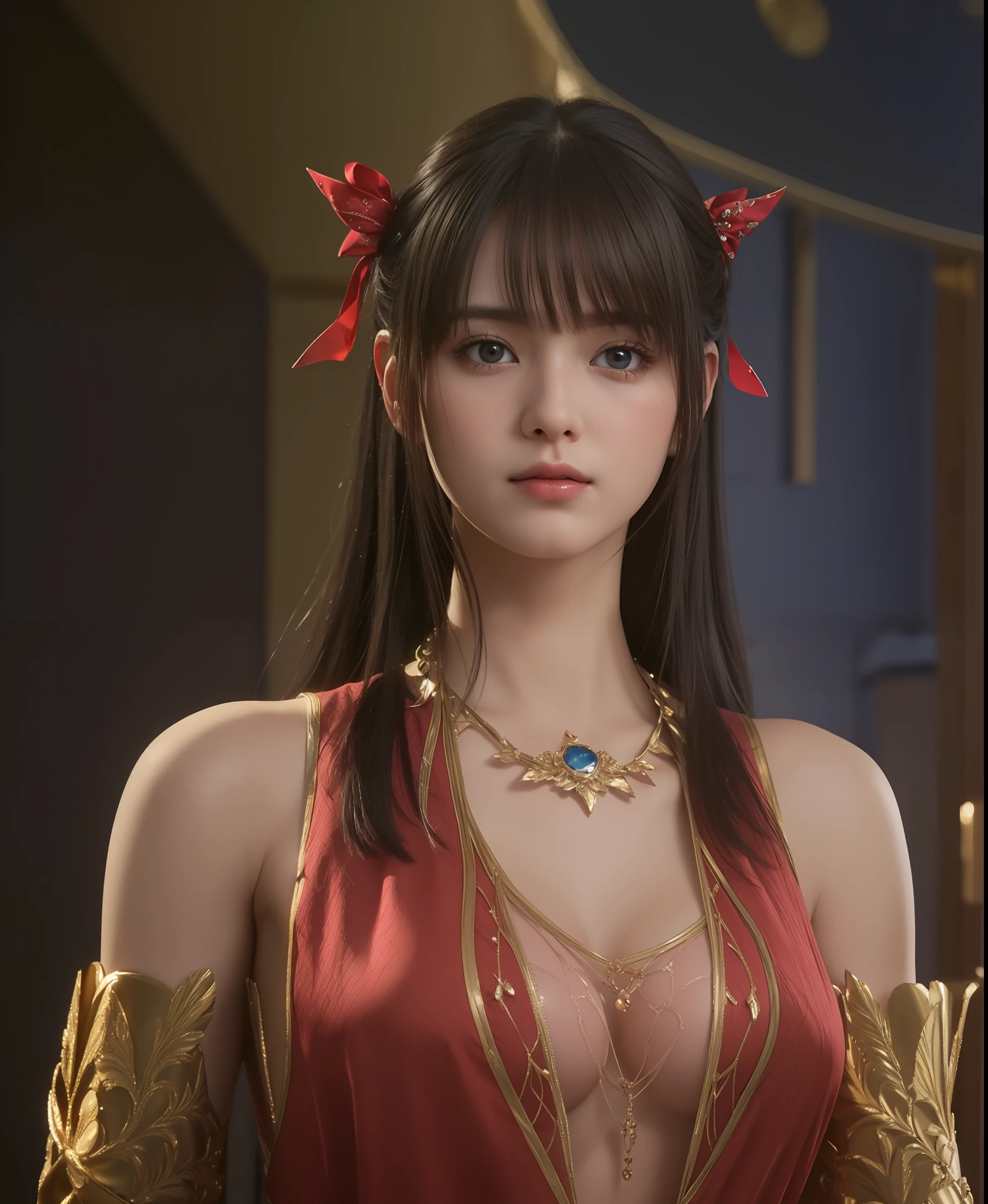 (nsfw:1.2), (masterpiece, best quality, extremely detailed 8k, ultra hd, ultra-detailed, highly detailed, highly realistic, ultra-realistic, photo realistic), (1girl:1.5), (detailed realistic skin), (realistic big breasts), slender abs, (closed mouth:1.4)