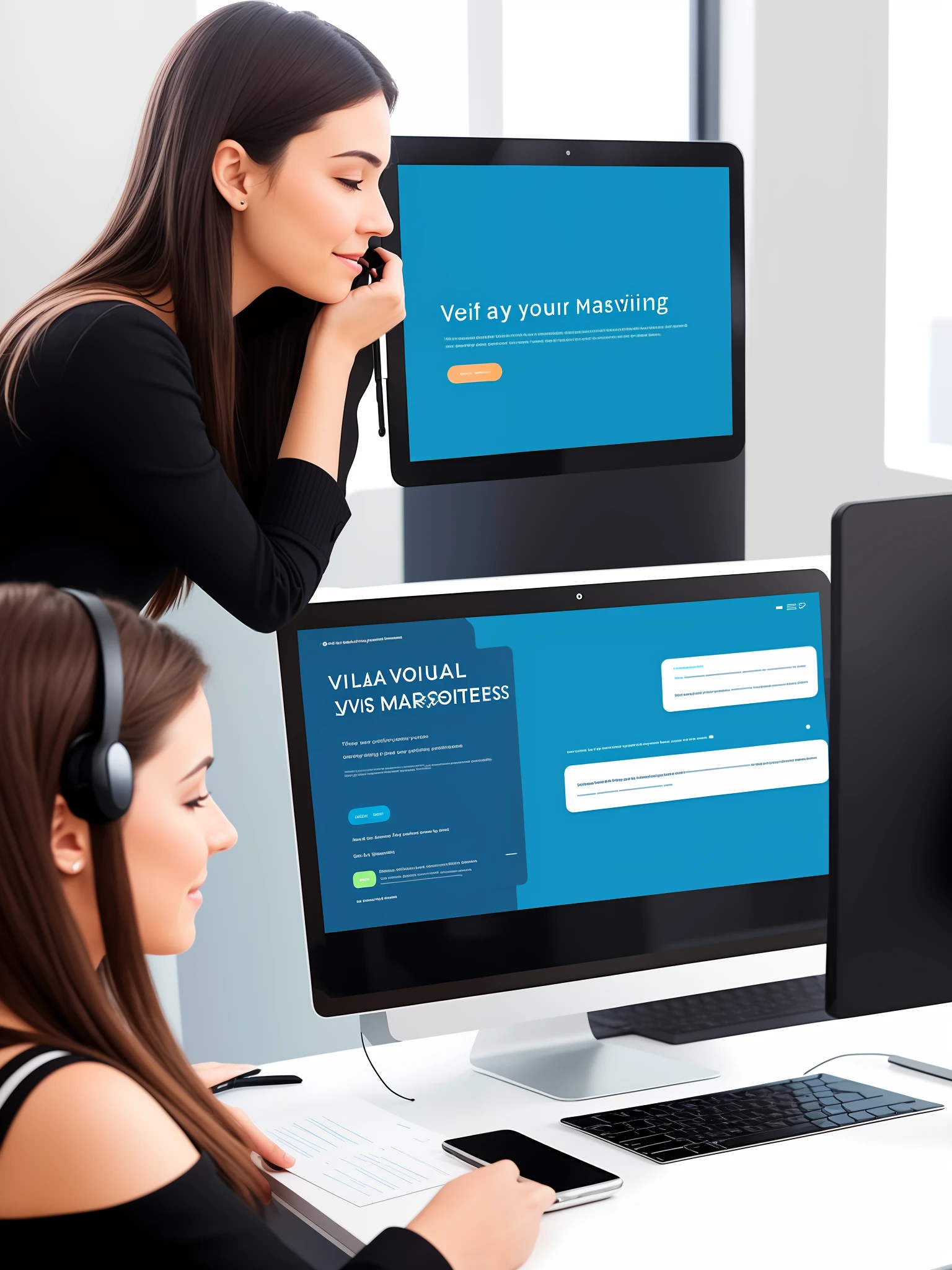 Visualize a virtual assistant empowering your marketing team, revolutionizing your approach to reach new milestones