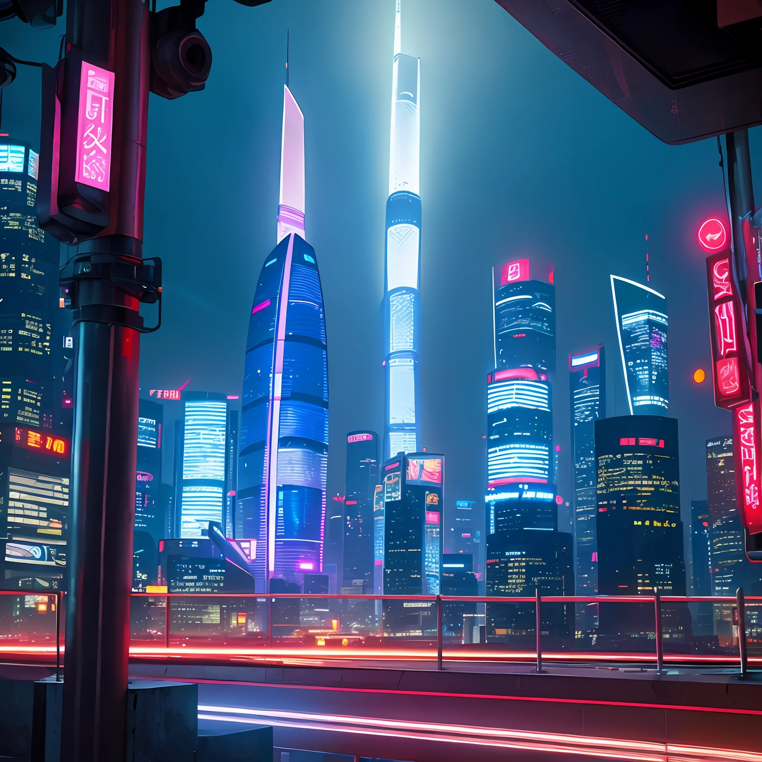 night time view of a city with a lot of tall buildings, neon megacity in the background, in a futuristic cyberpunk city, Photo of futuristic cityscape, hyper realistic cyberpunk city, at cyberpunk city, Futuristic cyberpunk Tokyo by night, shanghai city, in a futuristic city, futuristic city street, futuristic cyberpunk city, Cyberpunk city at night, Neon city in the background --auto