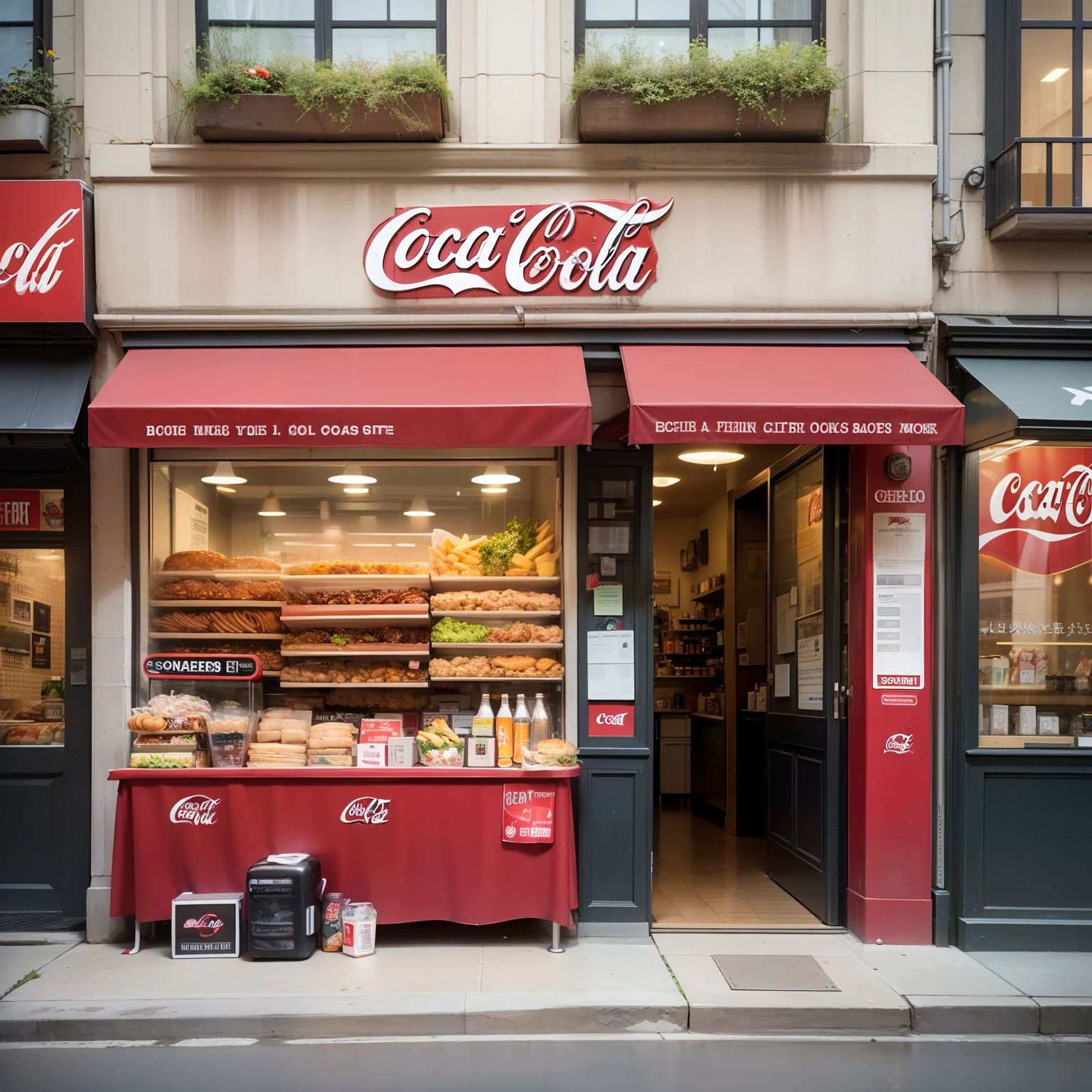 hamburgers, Coca-Cola, french fries