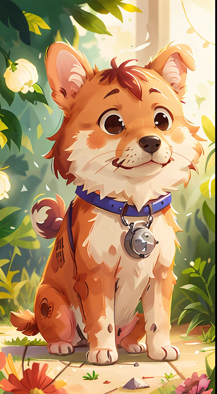 1dog, perfect quality, clear focus (clutter - home: 0.8), (masterpiece: 1.2) (realistic: 1.2) (bokeh) (best quality) (detailed skin: 1.3) (complex details) (8K) (sharp focus), clean background, white background, long view composition, 85MM SHOT