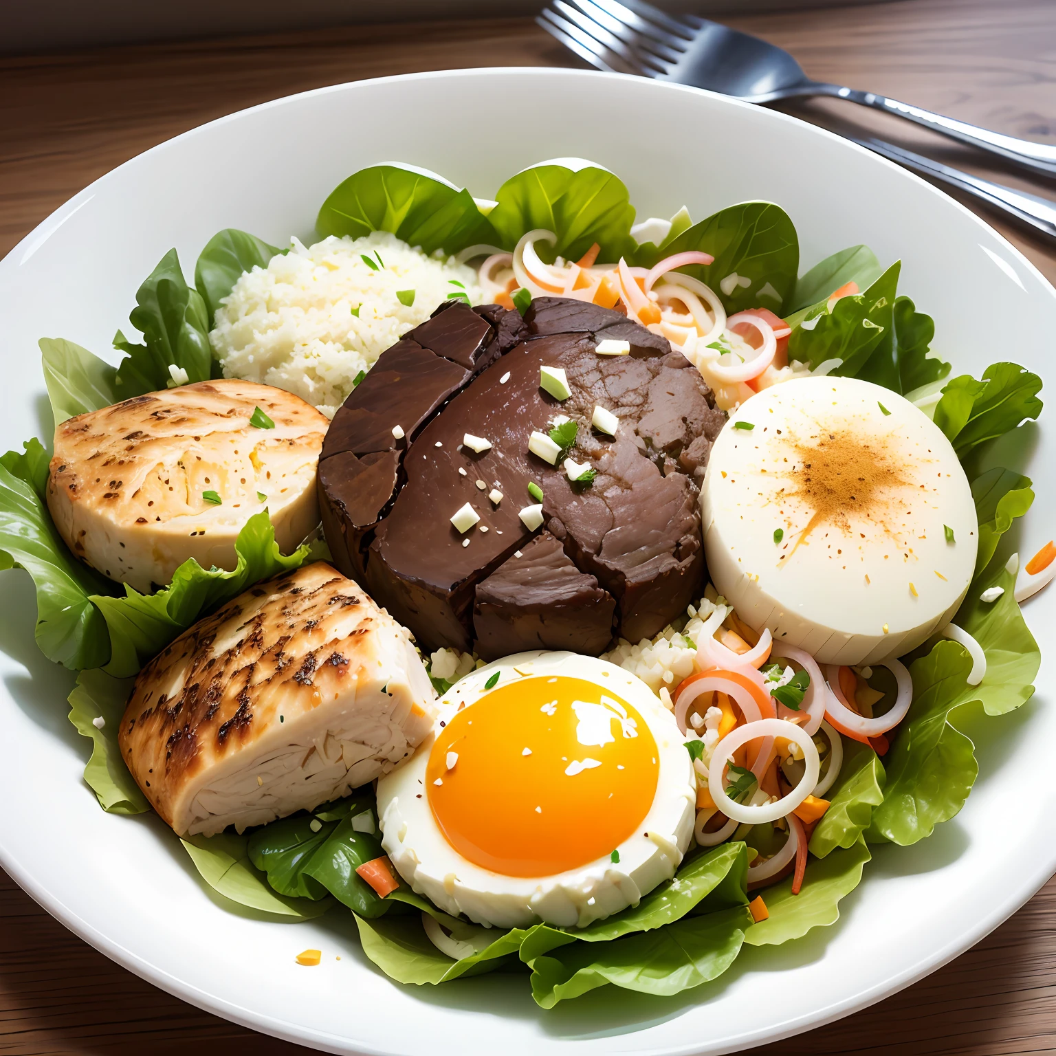 Protein and salad --auto