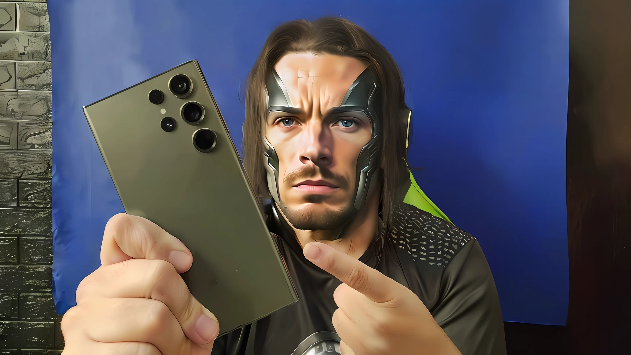 masterpiece, best quality, realistic, half body shot of Ultron, marvel cinematic, detailed face, 8k, uhd, sharp focus