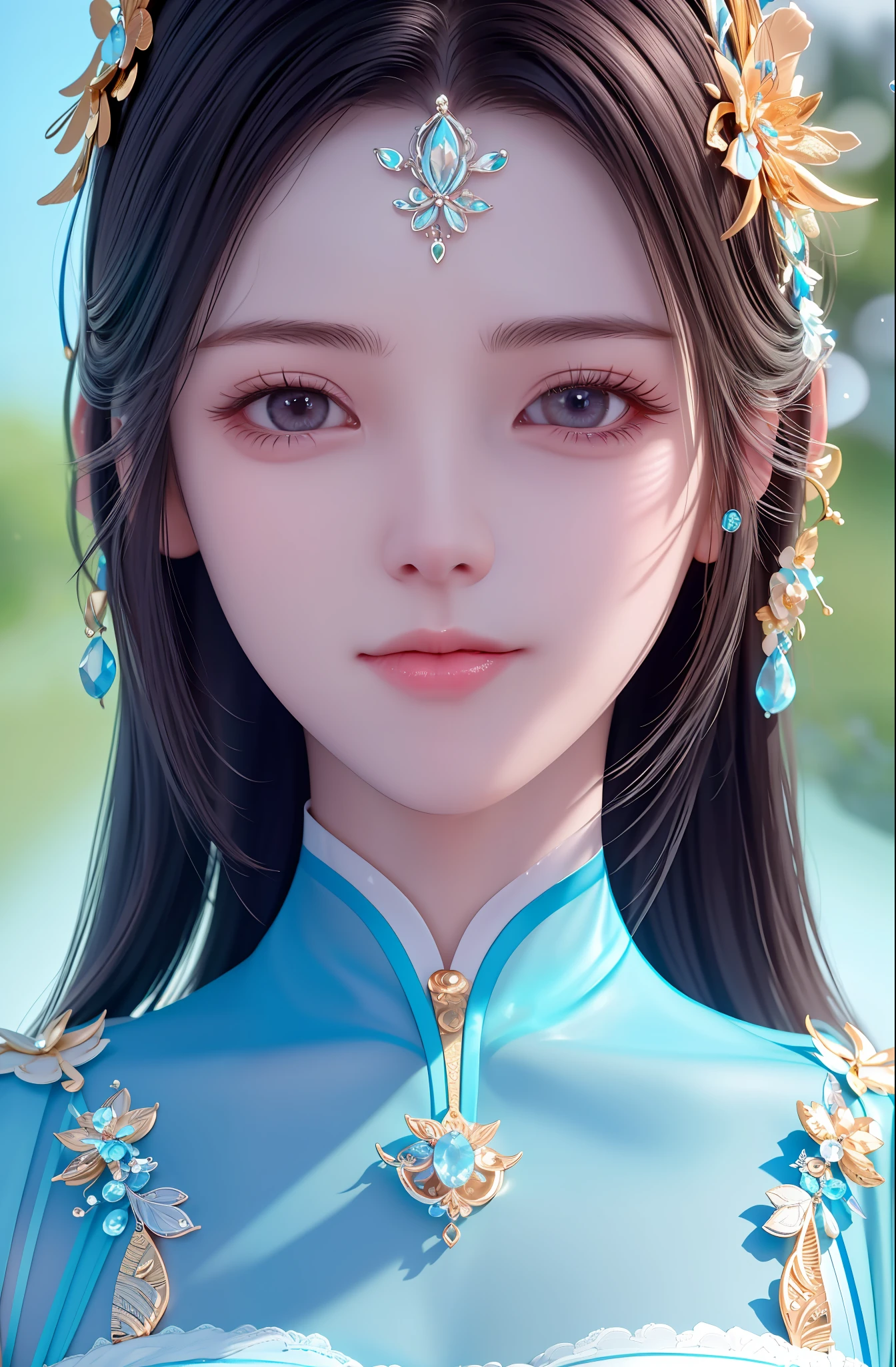 cyan, masterpiece, best quality, ultra-detailed, high details, super detail, high quality, ((4K, 8k, 16k, UHD)),, (high detailed skin:1.2), textured skin,(Beautiful face:0.3),(natural skin texture:1.2),(finely detailed beautiful eyes: 1.2), realistic, shiny skin, shiny face, lustrous skin, shiny skin