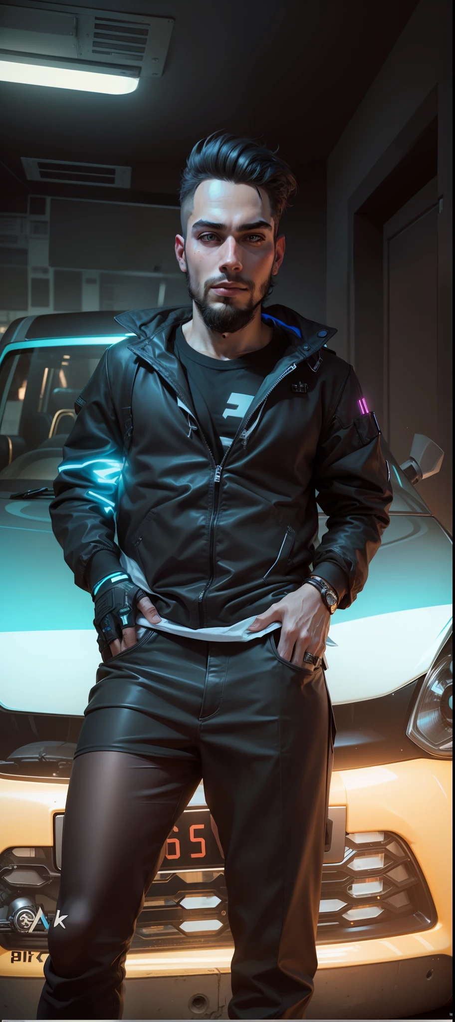 Change background cyberpunk handsome boy, 8k ultra realistic face